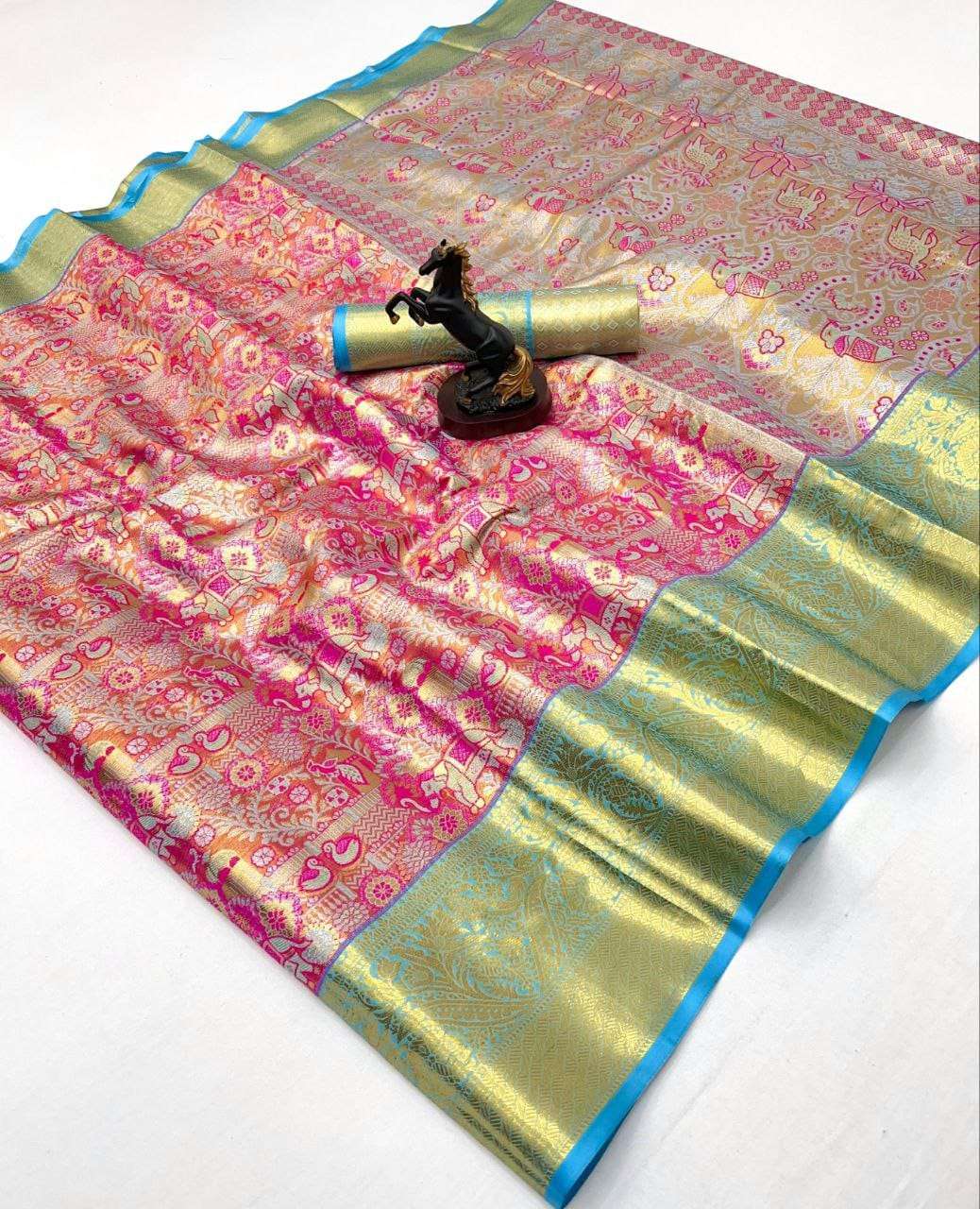Sketch 6 Beautiful kanchipuram inspired silk fancy fabric sa...