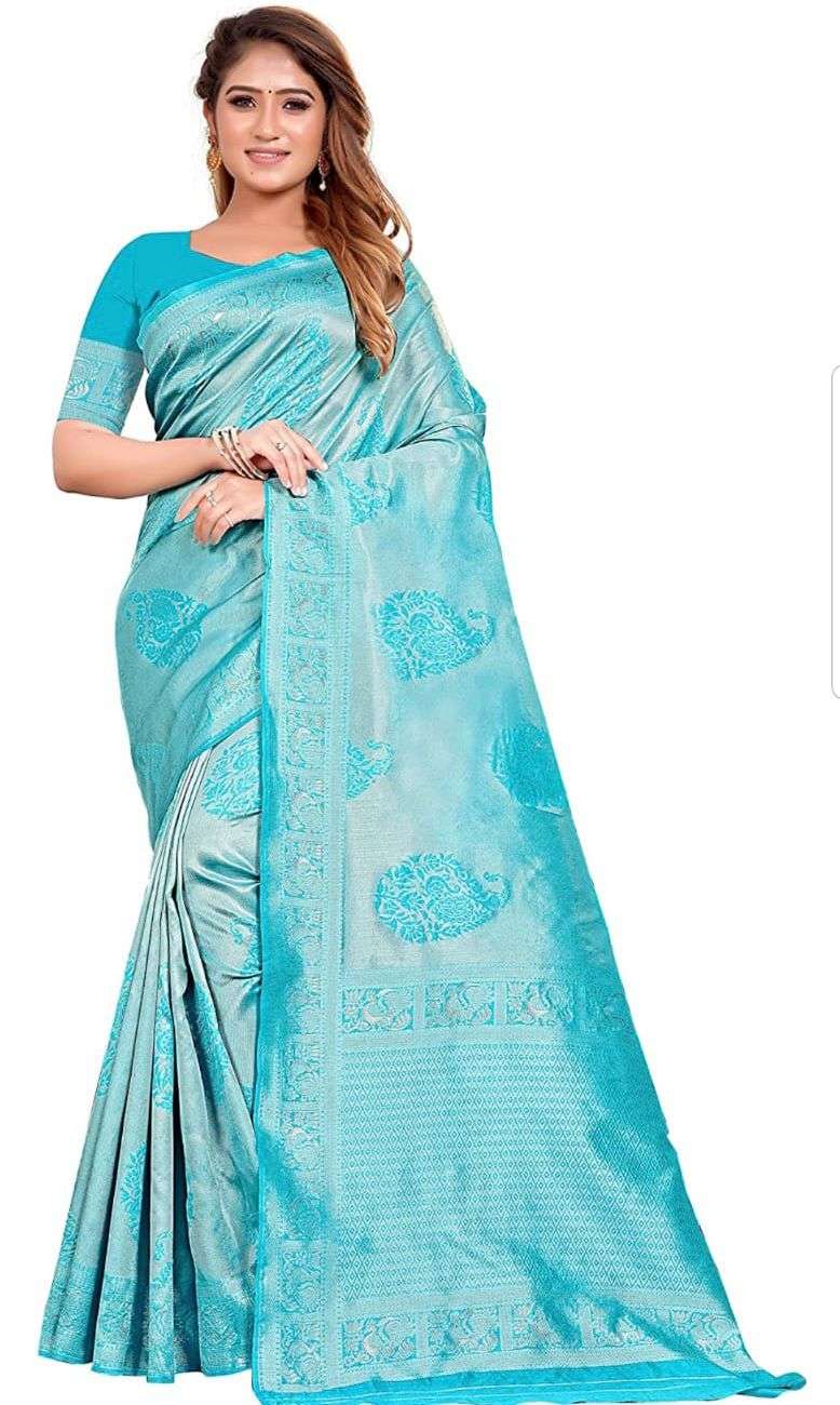 SOFT AND COOL BEAUTIFUL LICHI SHNIY SILK FABRIC SAREE RESELL...