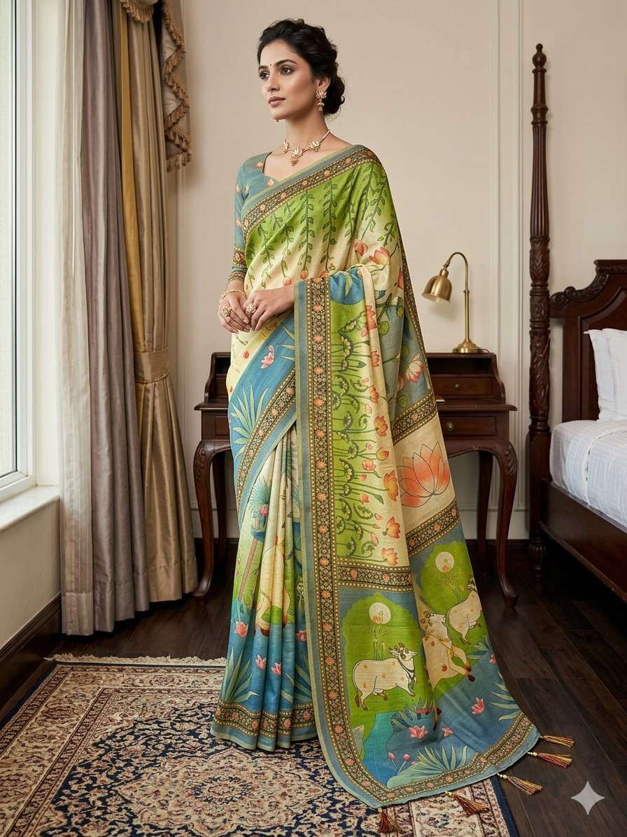  SOFT AND PREMIUM HANDLOOM FABRIC WITH BEAUTIFUL AND CLAM CO...
