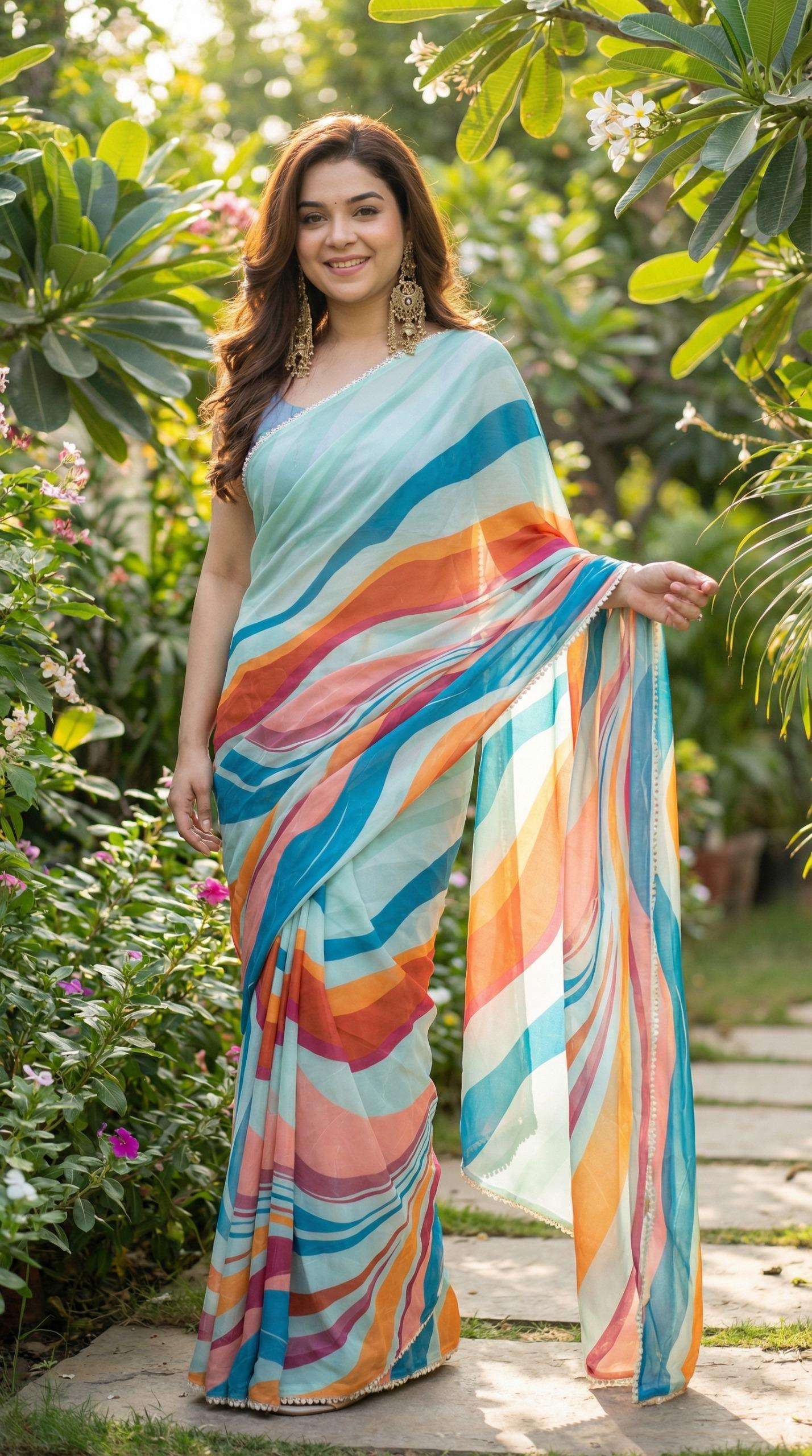  soft and pure Soft Georgette beautiful and exquisite saree ...