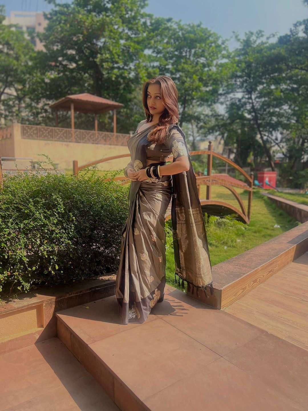 SOFT LICHI FABRIC WITH UNVEIL AND ADORN ICONIC SAREE RESELLE...