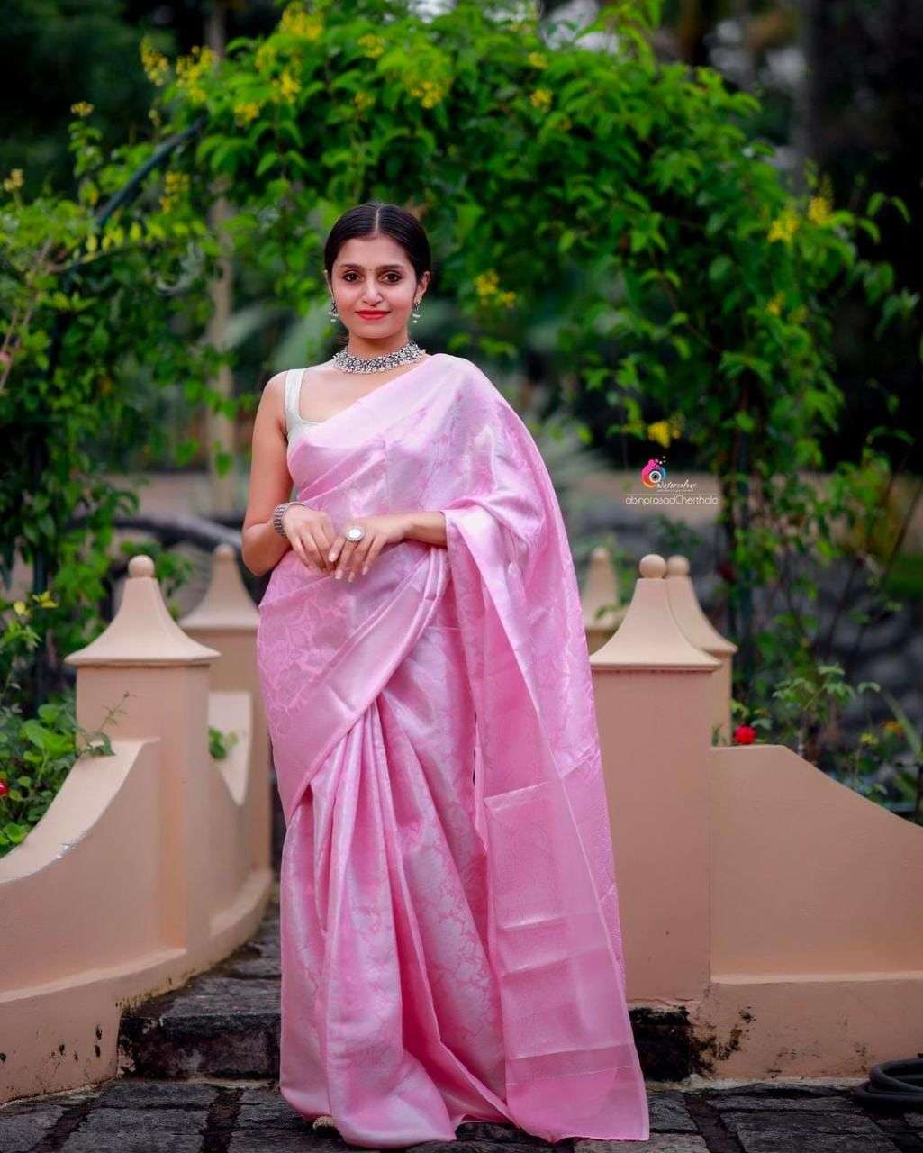 SOFT LICHI SILK CLOTH VIBRANT HANDMADE ICONIC TRADITIONALSAR...
