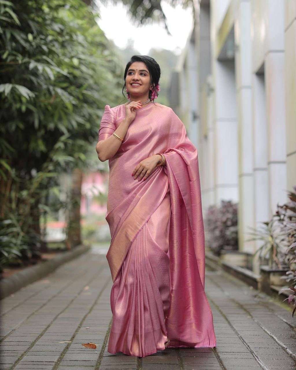 SOFT LICHI SILK SUPER FANCY FABRIC WITH UNVEIL AND ADORN  SA...