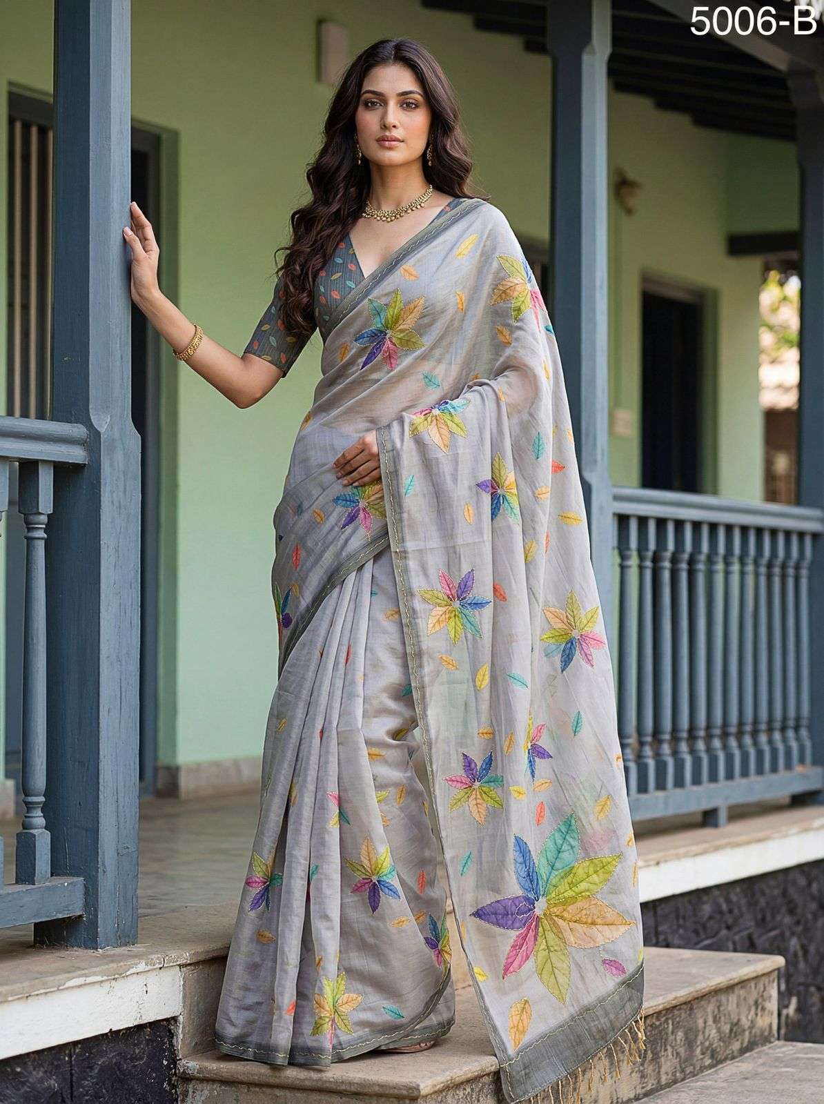 Steady and comfortable Style Looking with Embroidery Dori Wo...