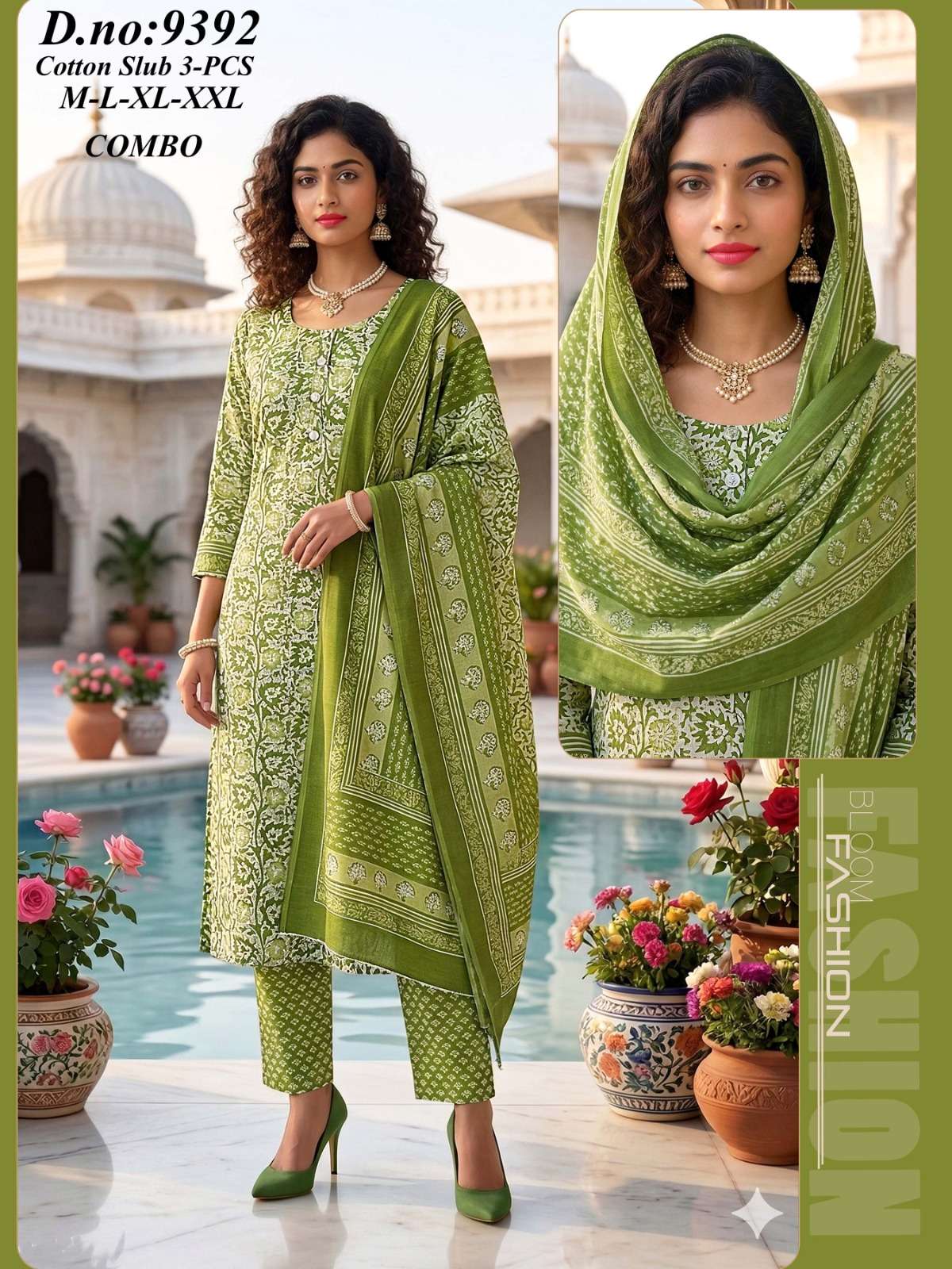 SUMMER DRESS BRANDED COTTON PRINT 3 PIECE COLLECTION MARKET