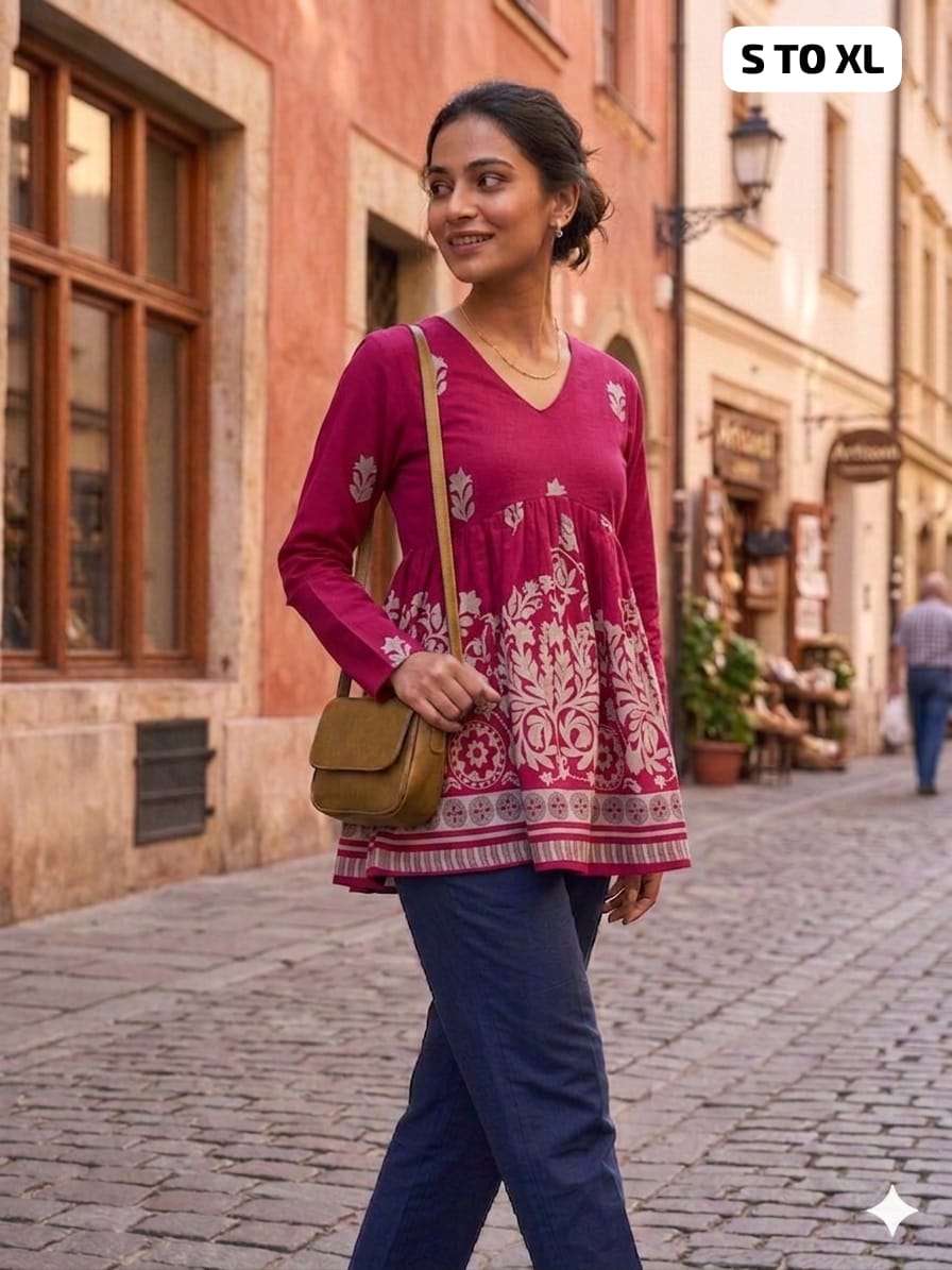 SUMMER WESTERN SHORT PEPLUM TOP LONG SLEEVESS TREND LOOK REG...