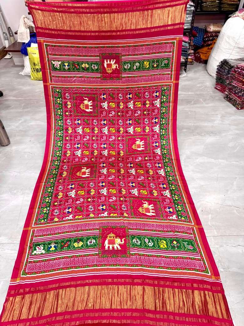 super Gaji Silk fabric with Patola Print Dupatta Saree resel...