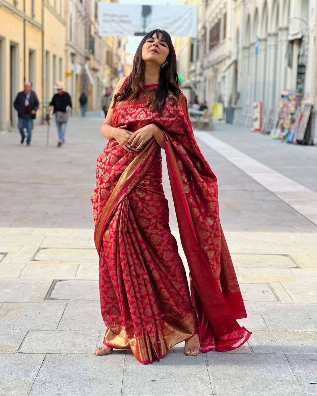 SUPER SOFT AND PURE LICHI SILK FABRIC GOOD QUALITY SAREE RES...