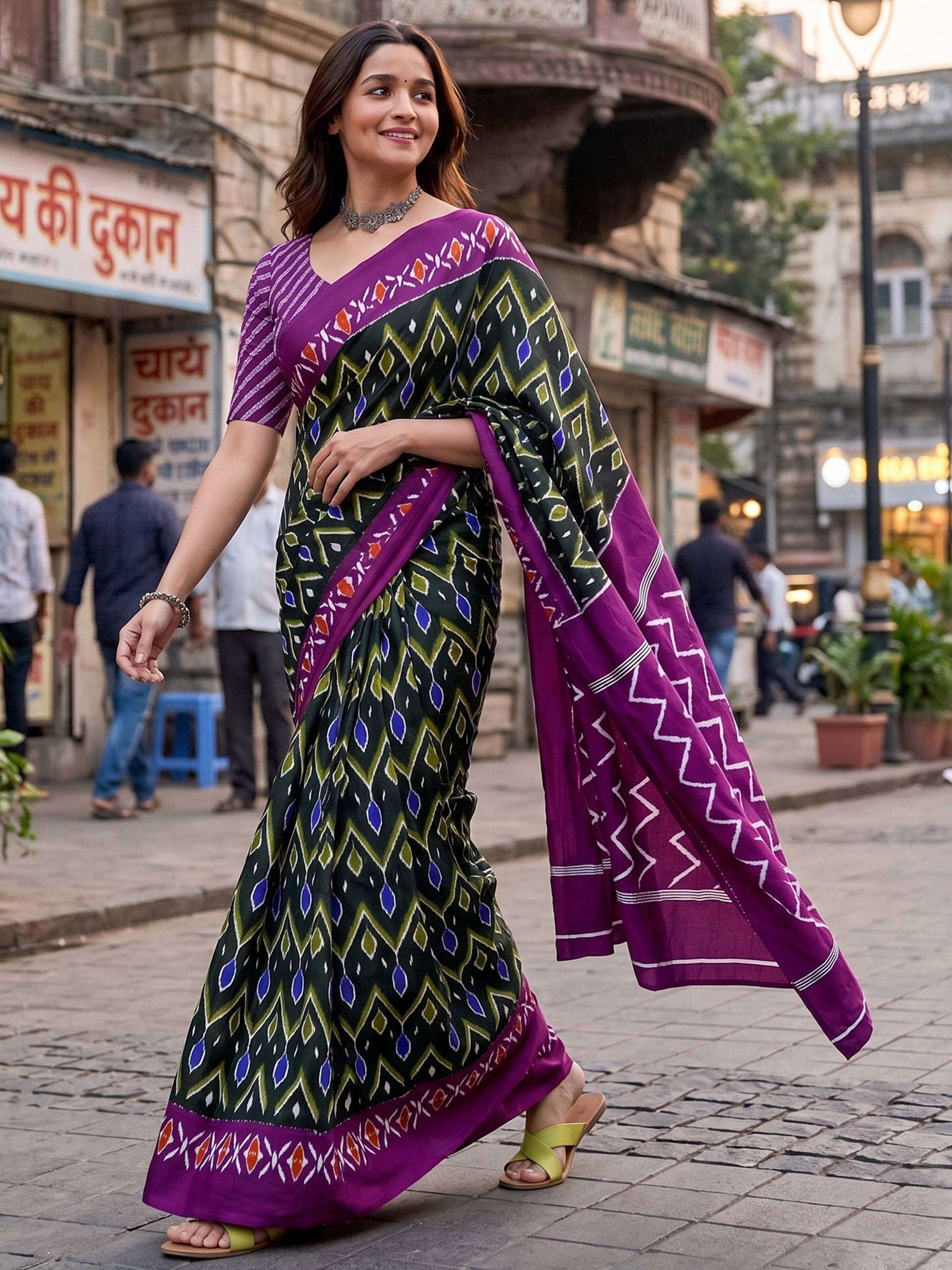  Super Soft Mulmul Cotton fancy fabric Printed Saree iconic ...