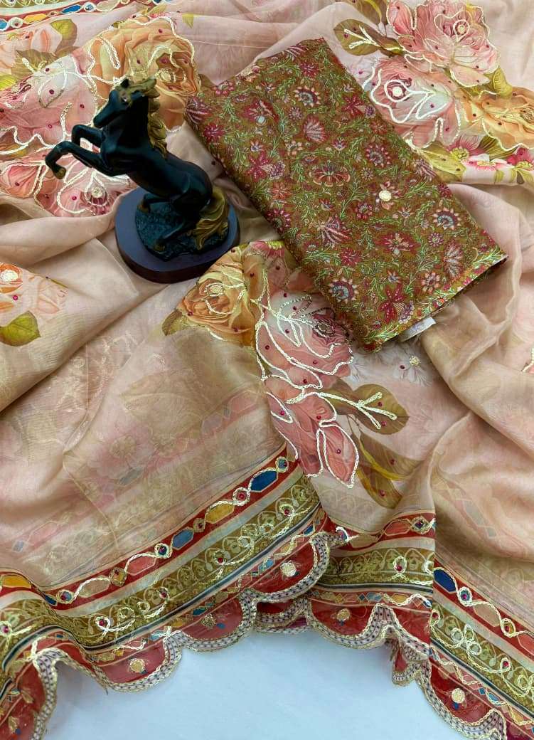 SUPERHIT DESIGN PURE TEDDY SILK FABRIC WITH LIGHT WEIGHT PAR...