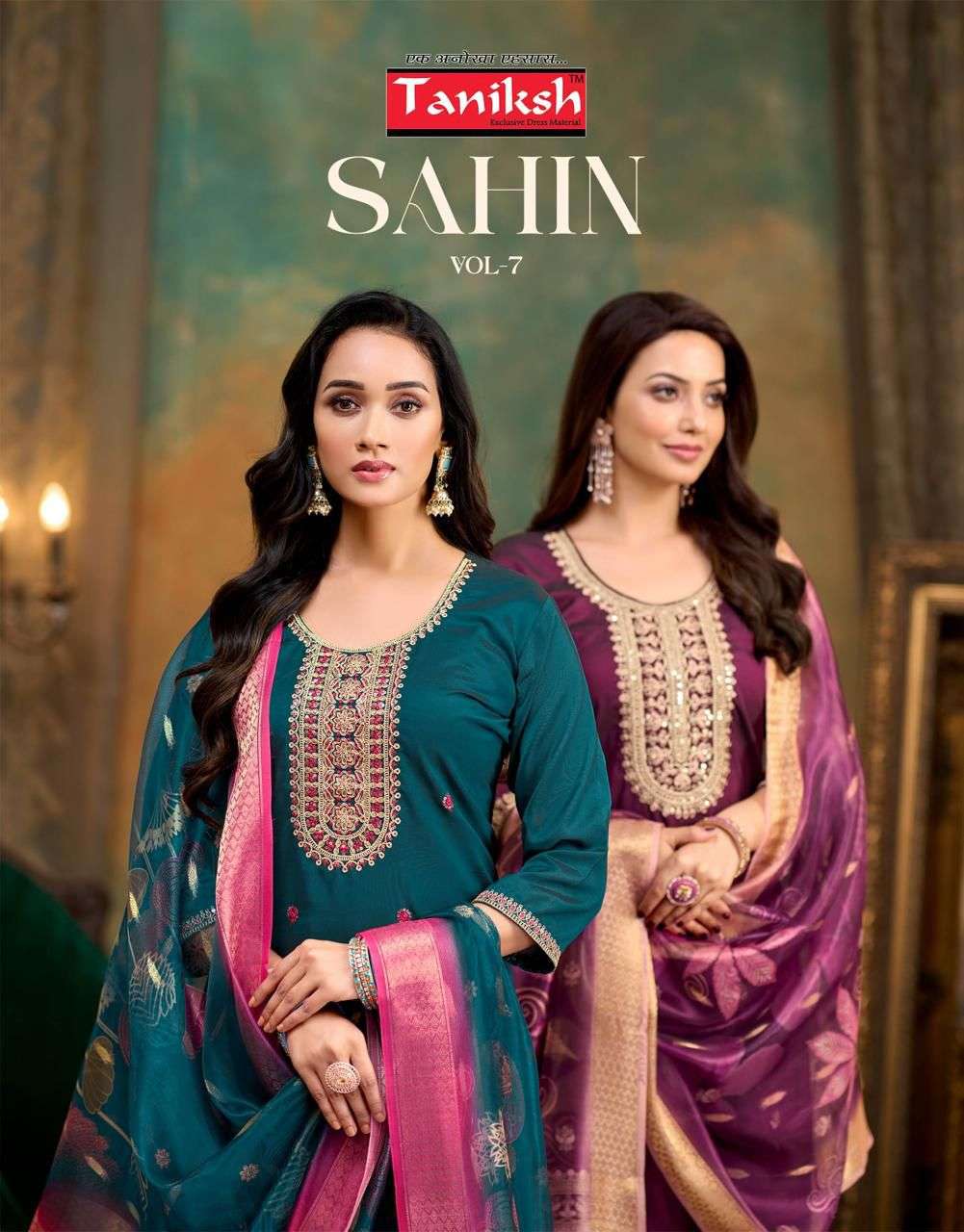 TANIKSH SAHIN VOL 7 RANGEELA FABRICS WITH EMBROIDERY WORK SU...