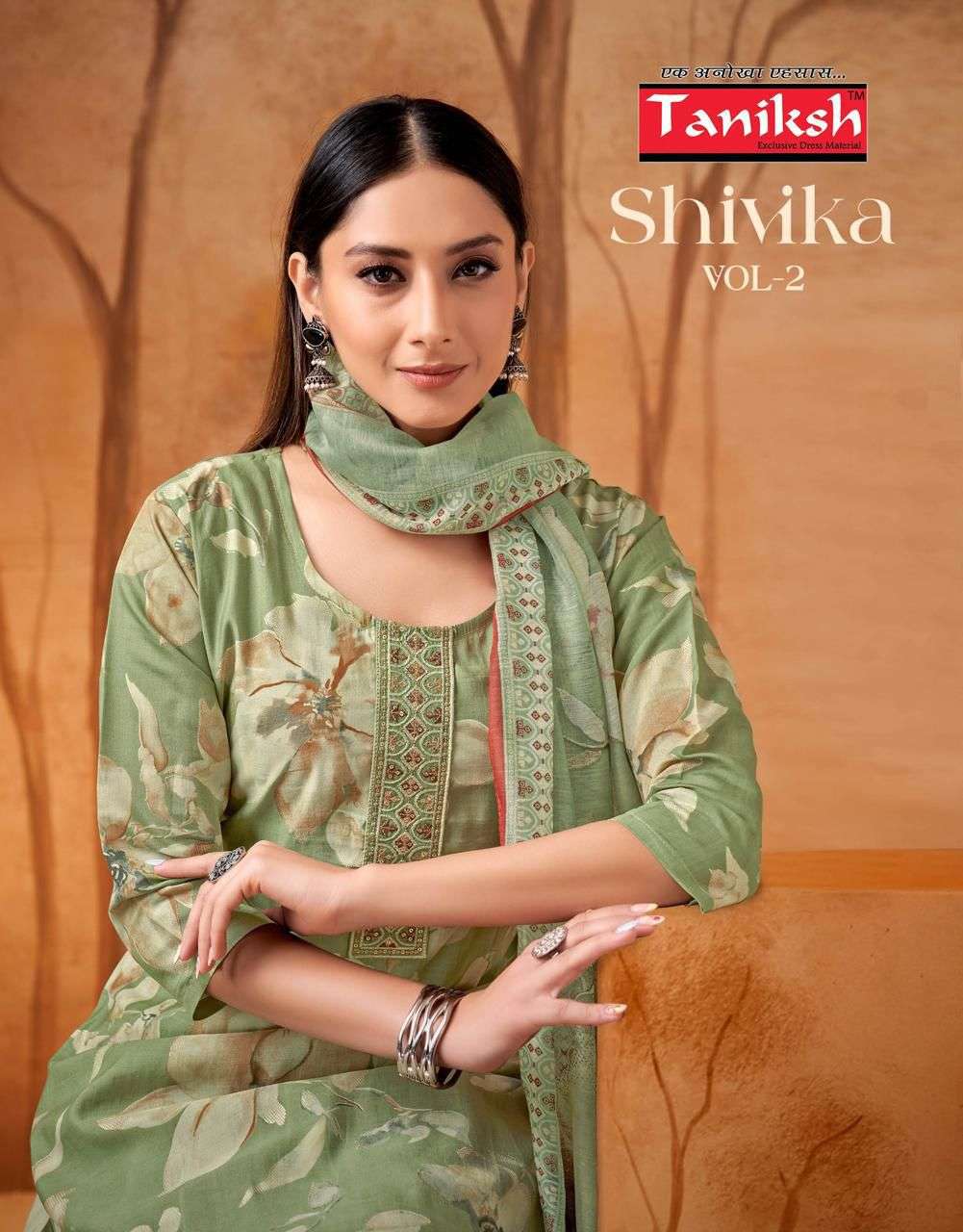 TANIKSH SHIVIKA VOL 2 REDYMADE CATALOGUE MUSLIN PRINT WITH E...
