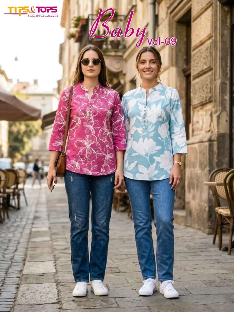 TIPS & TOPS BABY VOL 9 RAYON PRINT FANCY SHORT TOP FOR GIRL ...