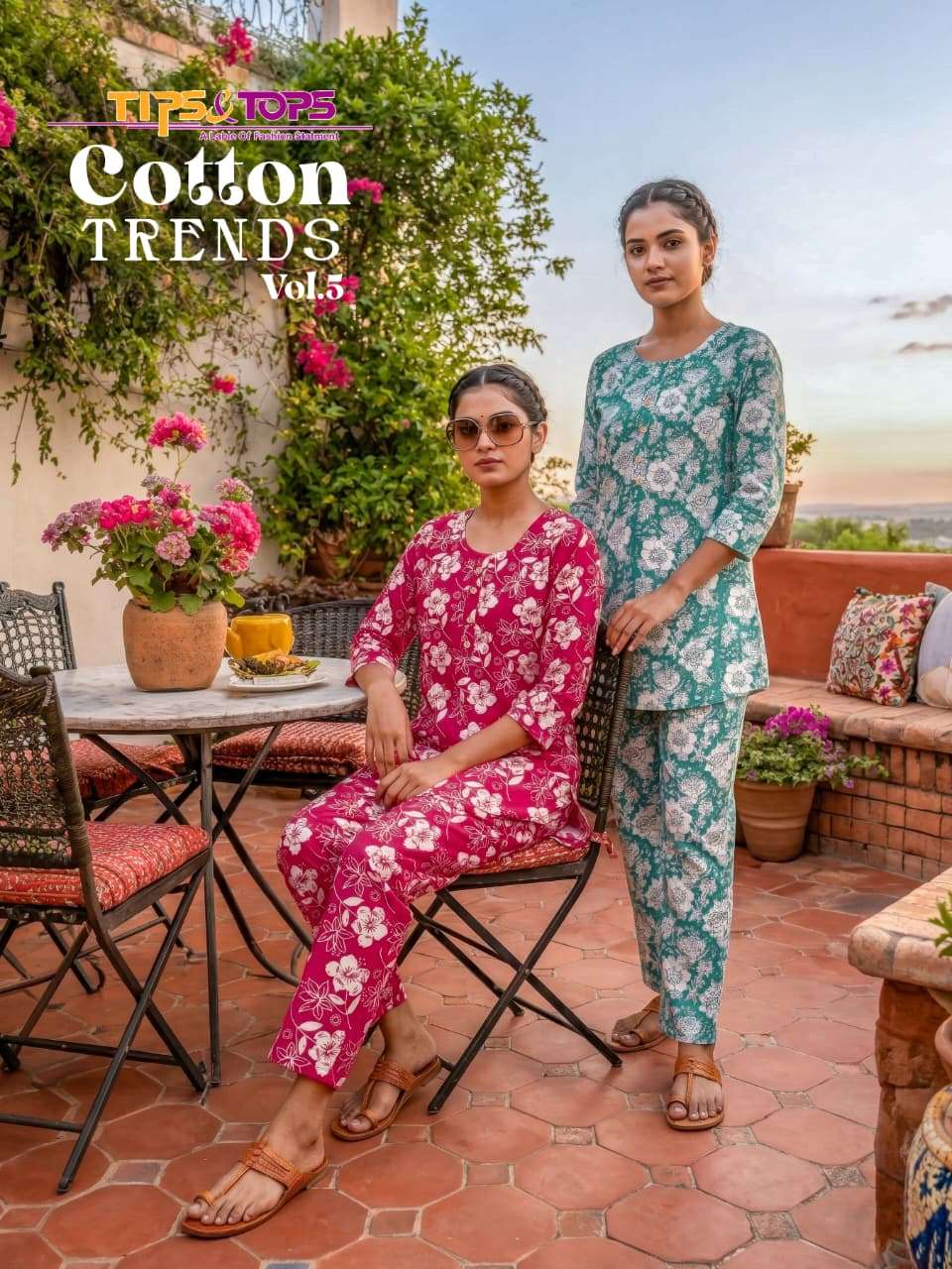 TIPS & TOPS COTTON TRENDS VOL 5 COTTON PRINT CO ORD SET COLL...