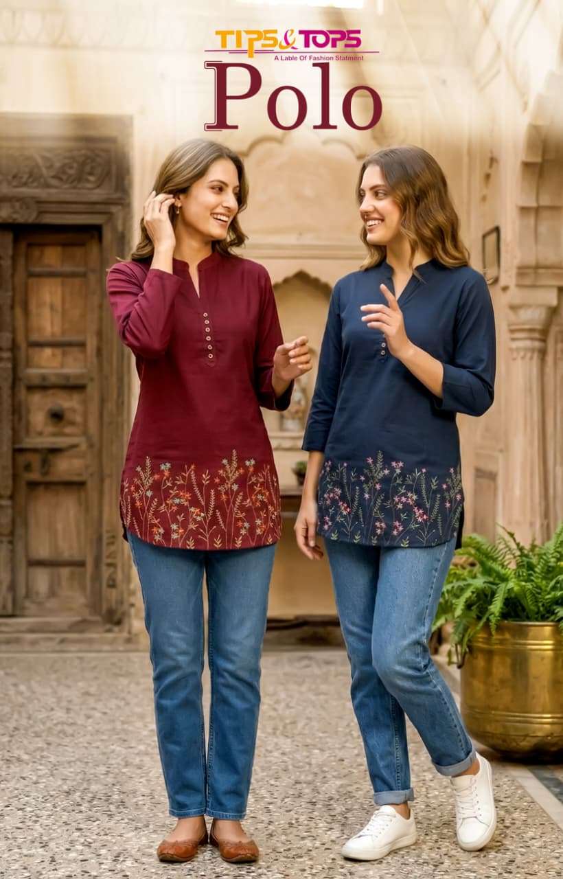 TIPS & TOPS POLO WESTERN SHORT TOP BEST OFFICE TRAVEL TOP GI...