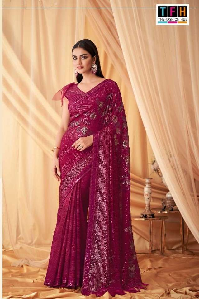 TREANDING TFH REETA FANCY MATERIAL FABRIC WITH SEQUINCE AND ...