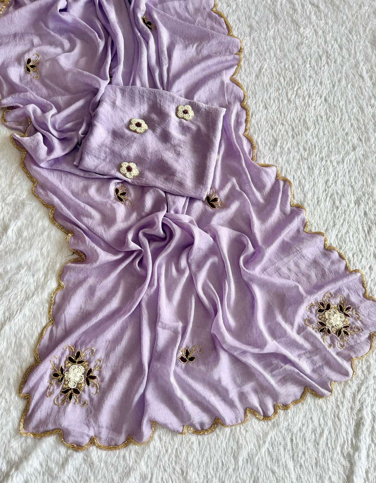 trending and designer Yalina soft and shiny Crush Silk super...