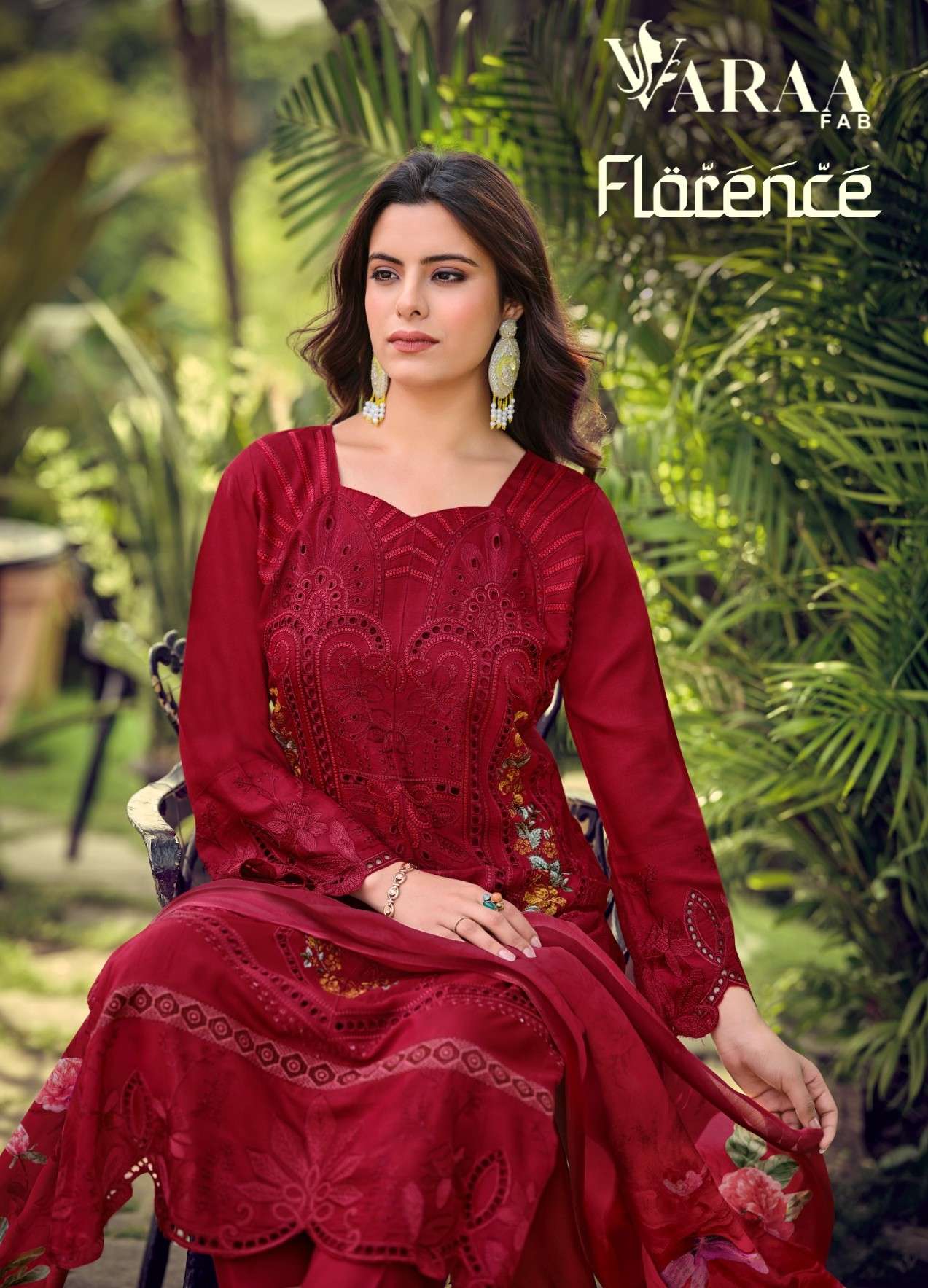 VARAA FAB FLORENCE MUSLIN WITH HEAVY EMBROIDERY PAKISTANI DR...