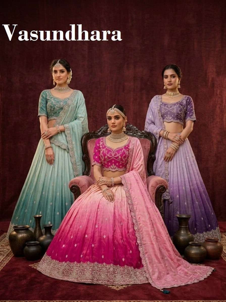   Vasundhara 4287 Firozi 4287 Premium Tissue Zari Silk fancy...