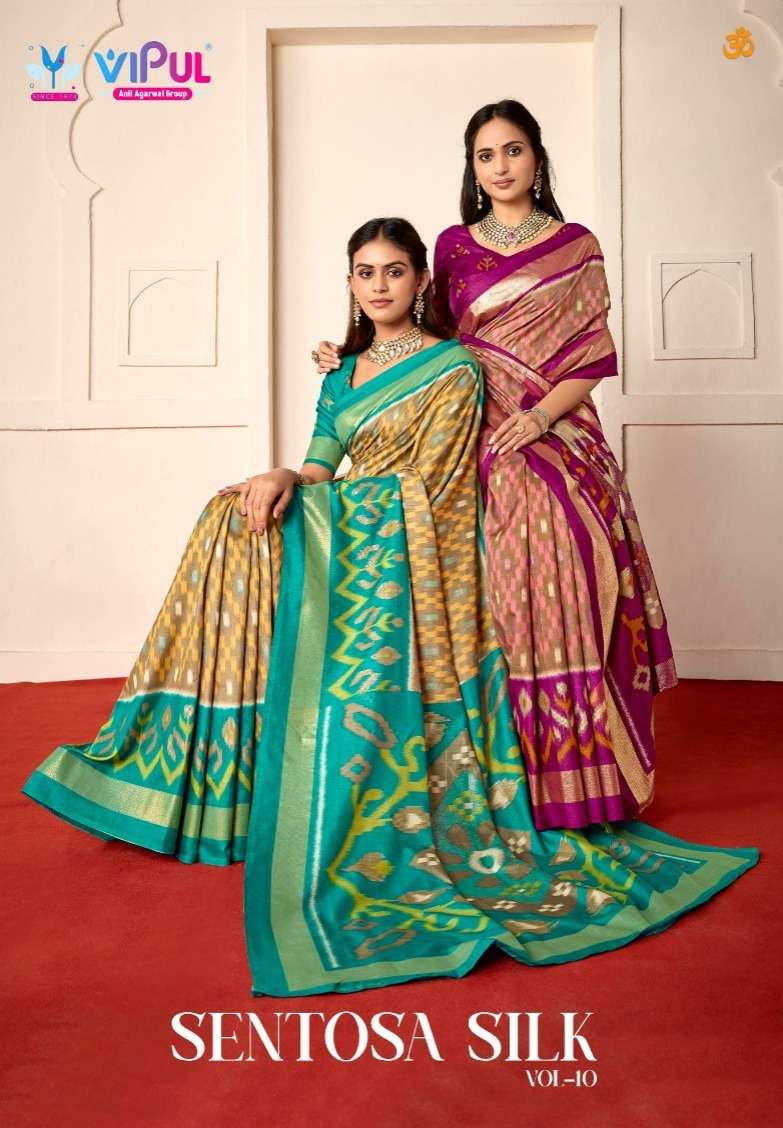 VIPUL SAREE SENTOSA SILK VOL 10 BOUTIQUE SILK MULTI DESIGN S...