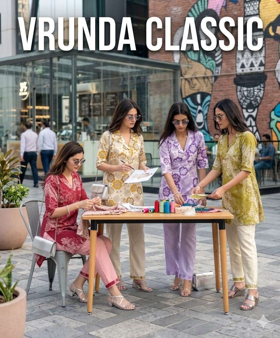 VRUNDA CLASSIC CASUAL TREND OUTFIT BRANDED CORD SET COLLECTI...