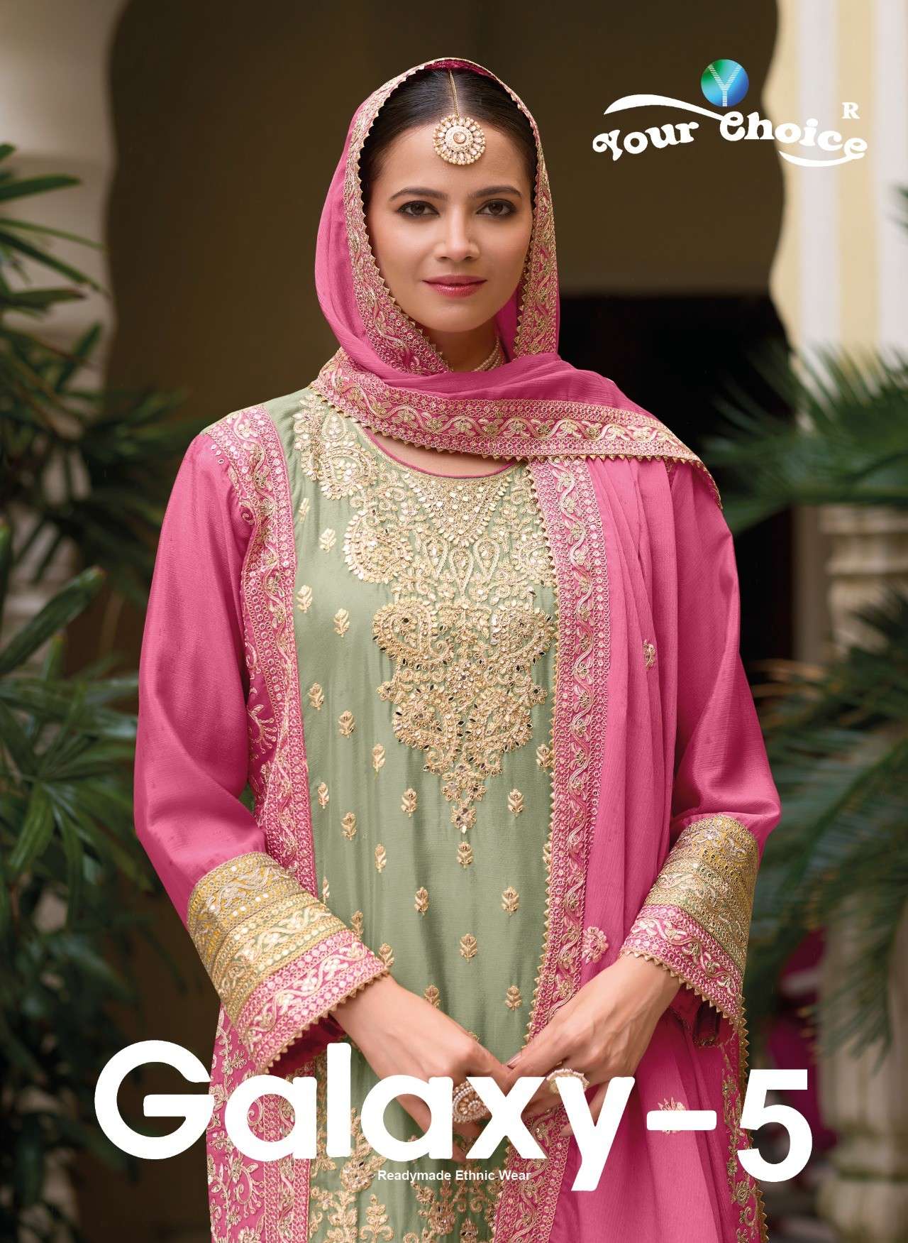 YOUR CHOICE GALAXY VOL 5 CHINON FABRIC EMBROIDERY SHARARA SU...