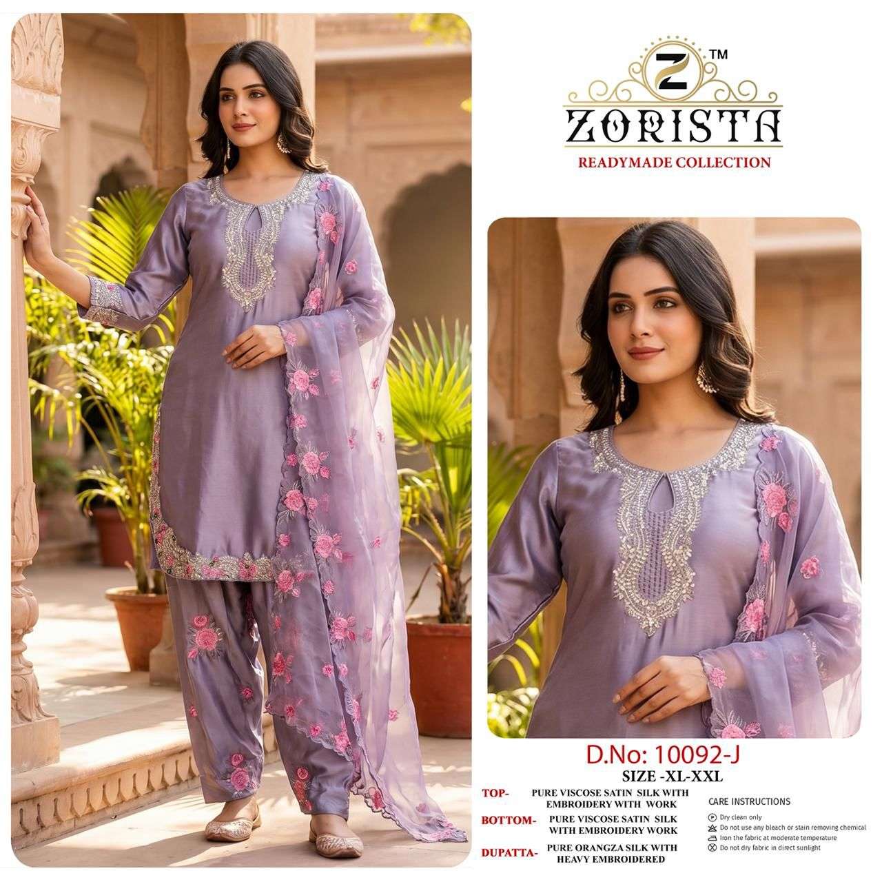 ZORISTA REDAYMADE COLLETION 10092 SILK WITH HEVAY EMBROIDERY...