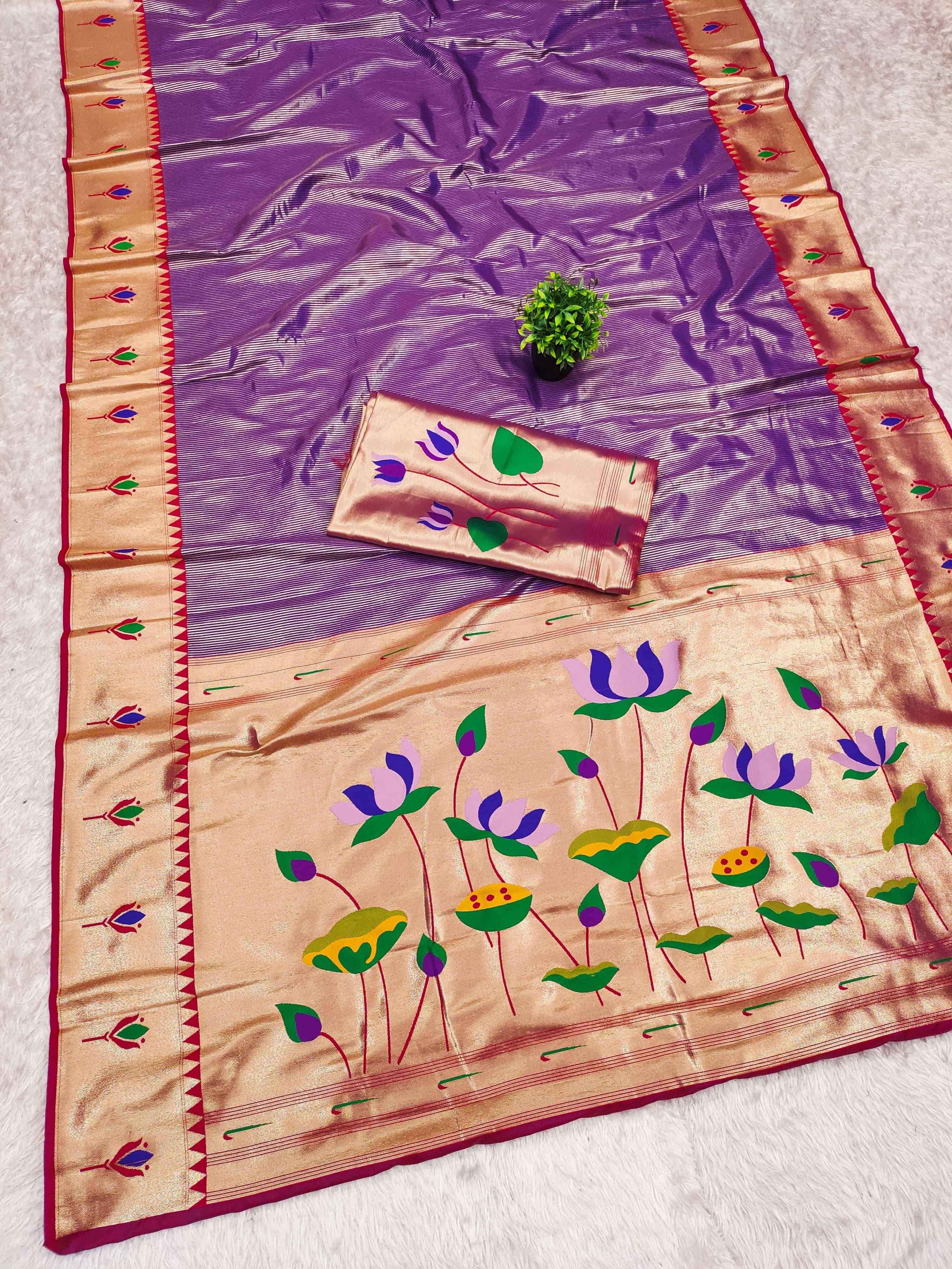 aaradhna Super hit Pure and classic silk fabric with beautif...