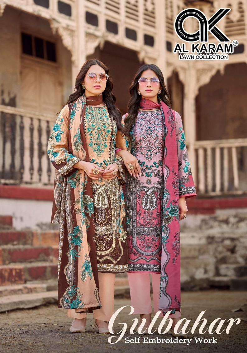 AL KARAM GULBAHAR SELF EMBROIDERY WORK PAKISTANI DRESS LOW R...