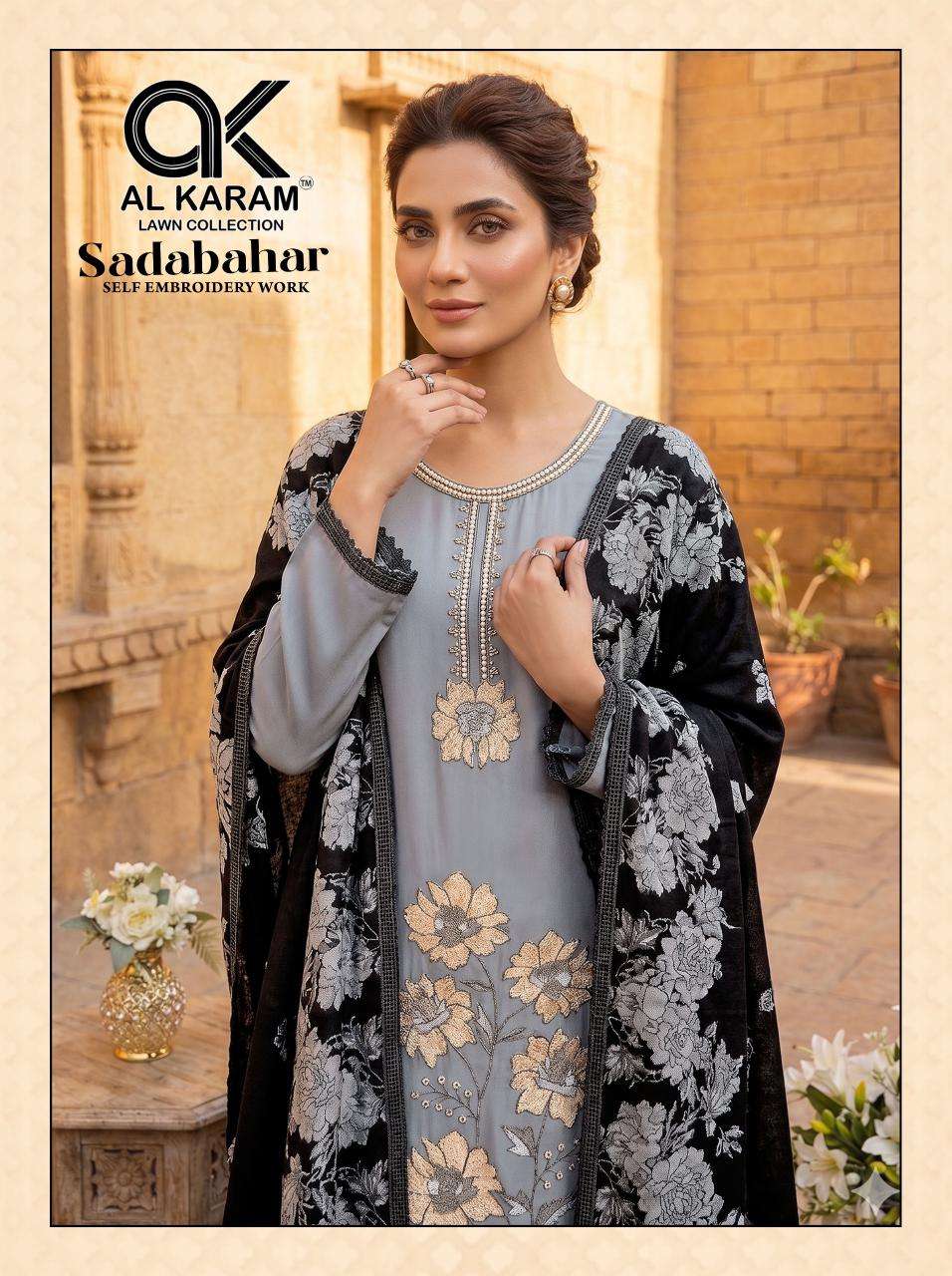 AL KARAM PRESENTS RAYON FABRIC DESIGNER SUIT AT TRADITIONAL ...