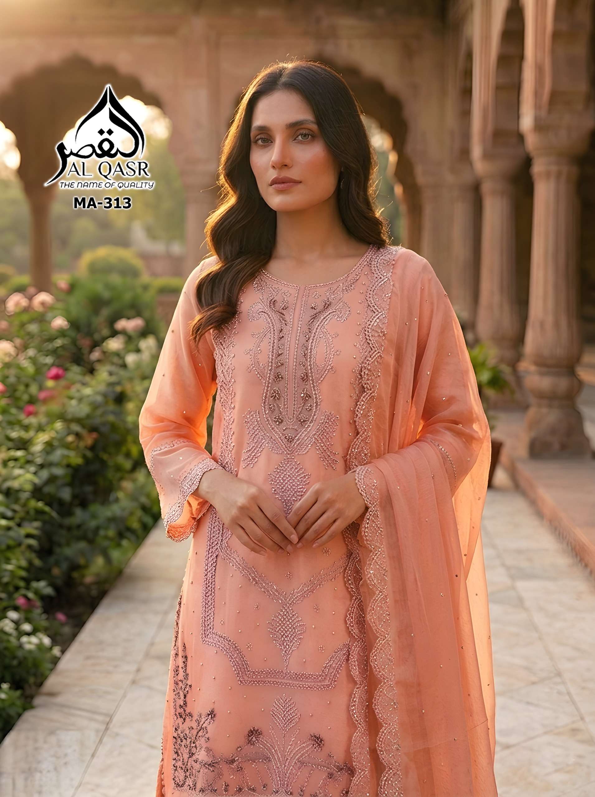 AL QASR MA 313 WEDDING SPECIAL CHIFFON WITH EMBROIDERY PAKIS...
