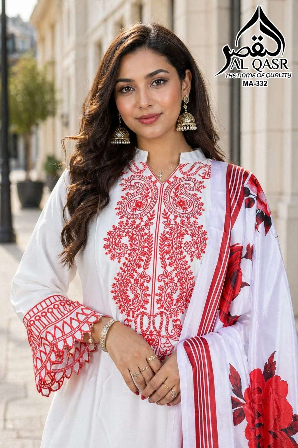 AL QASR MA 332 WEDDING SPECIAL ARTICLE  SATIN WITH EMBROIDER...