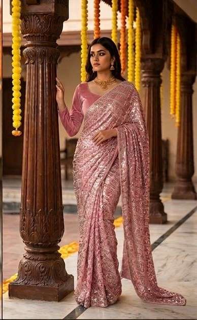 ALMARINA BOLLYWOOD STYLE EXPORT QUALITY FINE YARD FABRIC PAR...