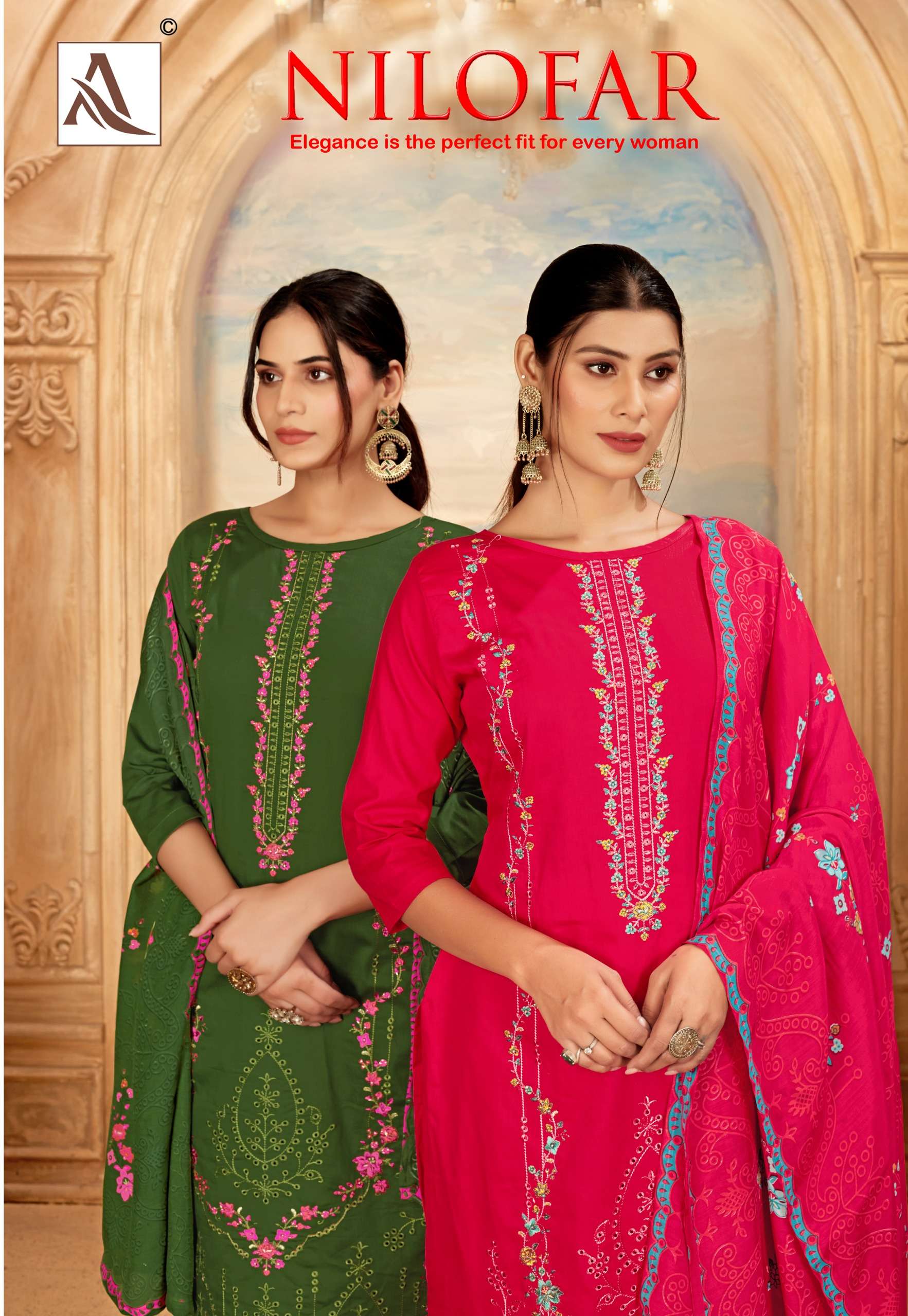 ALOK SUIT NILOFAR ZAM WITH EXCLUSIVE EMBROIDERY SALWAR SUIT ...