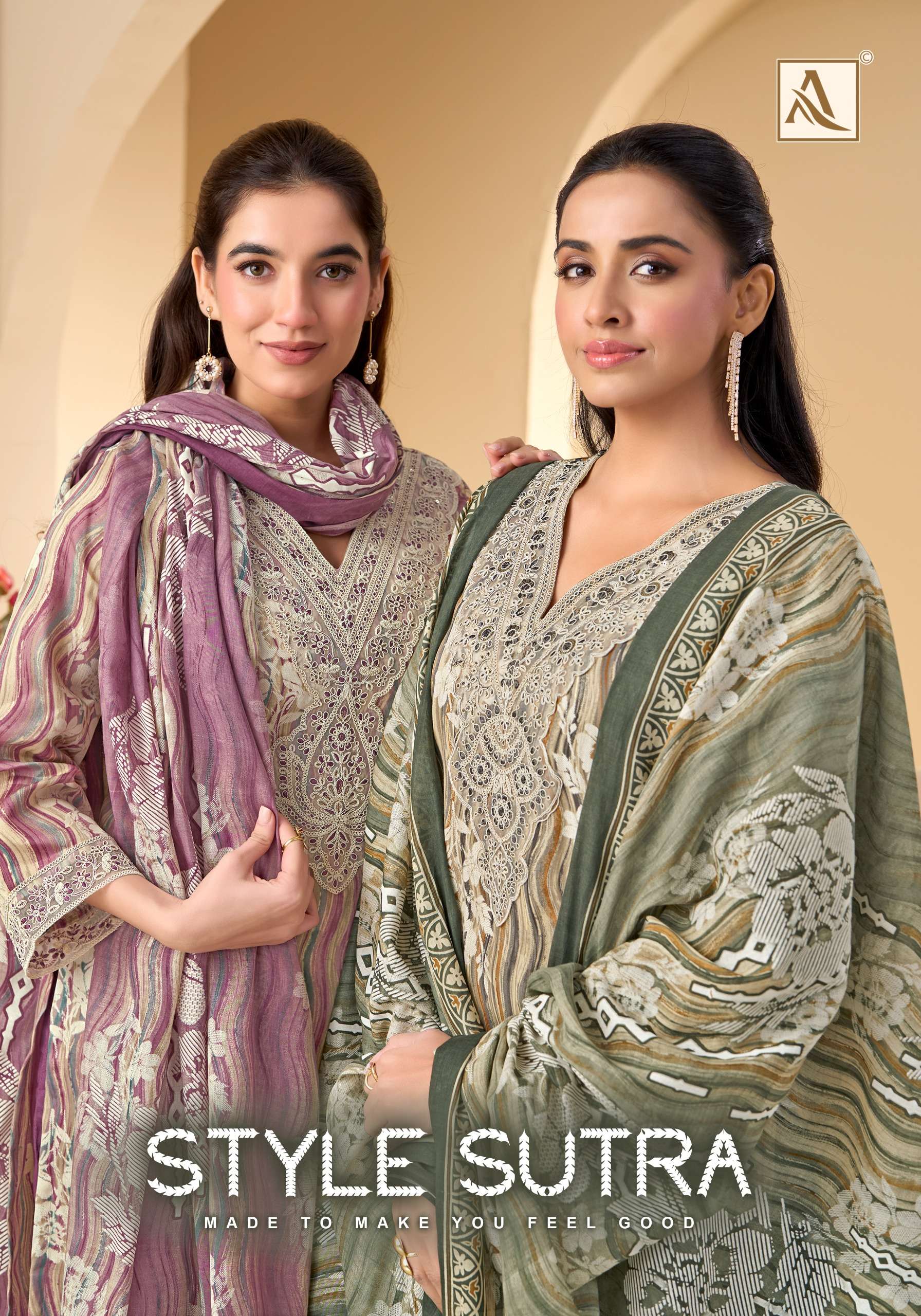 ALOK SUIT STYLE SUTRA ZAM COTTON DISCHARGE FOIL PRINT SALWAR...