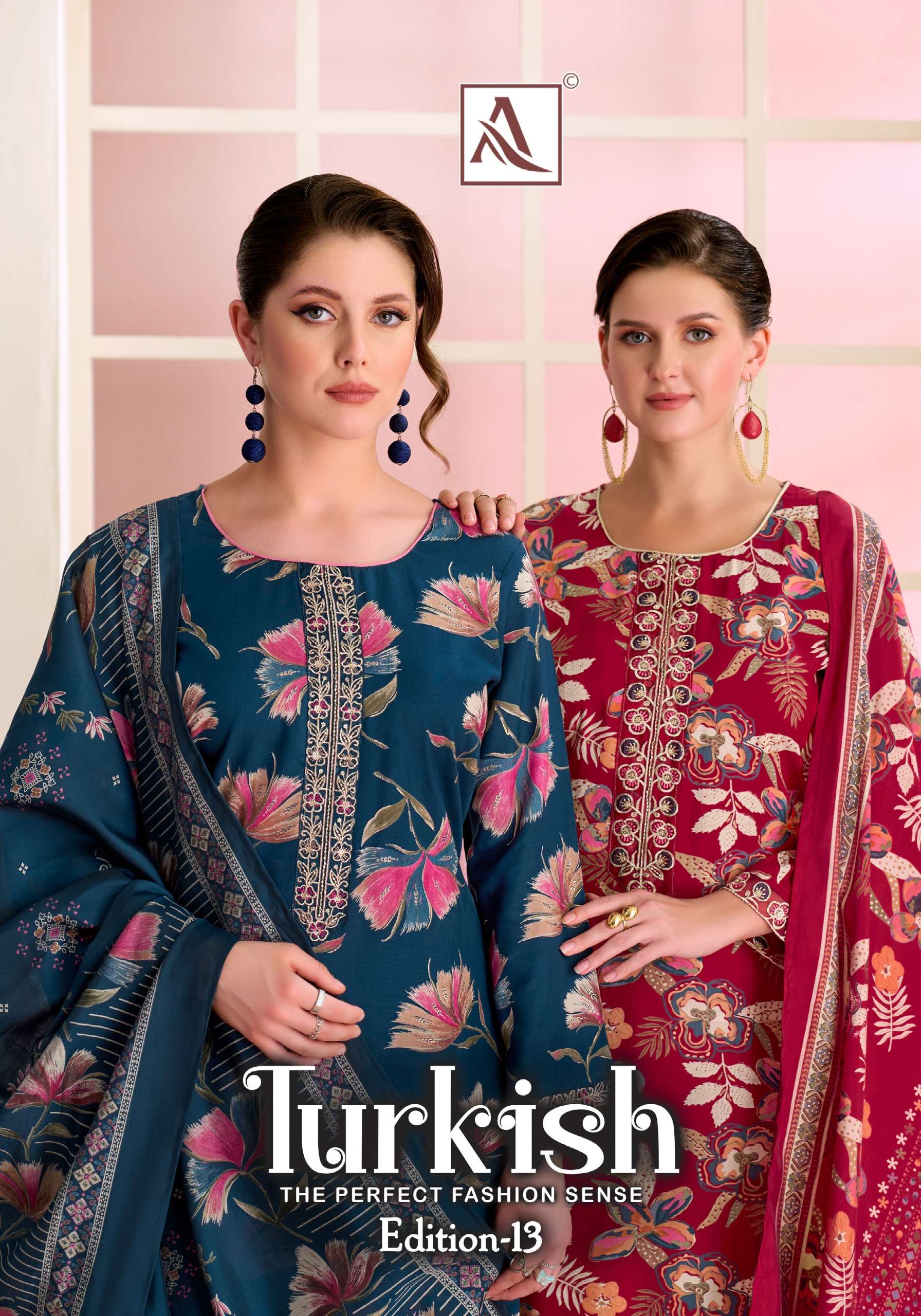 ALOK SUIT TURKISH VOL 13 VISCOSE RAYON FOIL PRINT SALWAR SUI...
