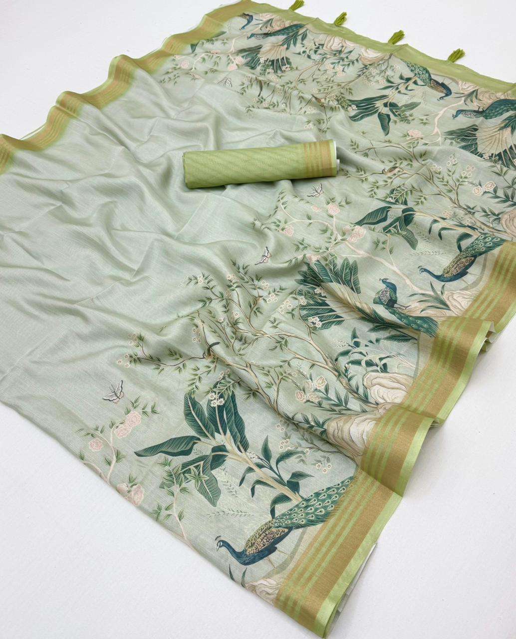 Amazing Concept Kazari Series Kaira Soft Handloom Cotton Sil...