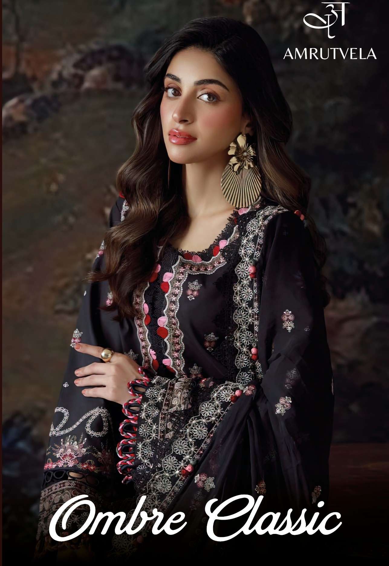 AMRUTVELA OMBRE CLASSIC NEW CATALOGE COTTON PAKISTANI ACTRES...