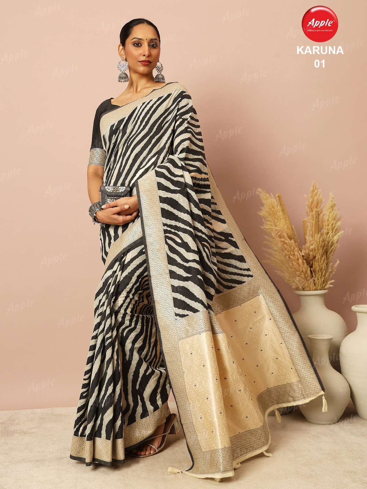 APPLE KARUNA VOL 1 SOFT AND PURE LINEN AND COTTON MIX FABRIC...