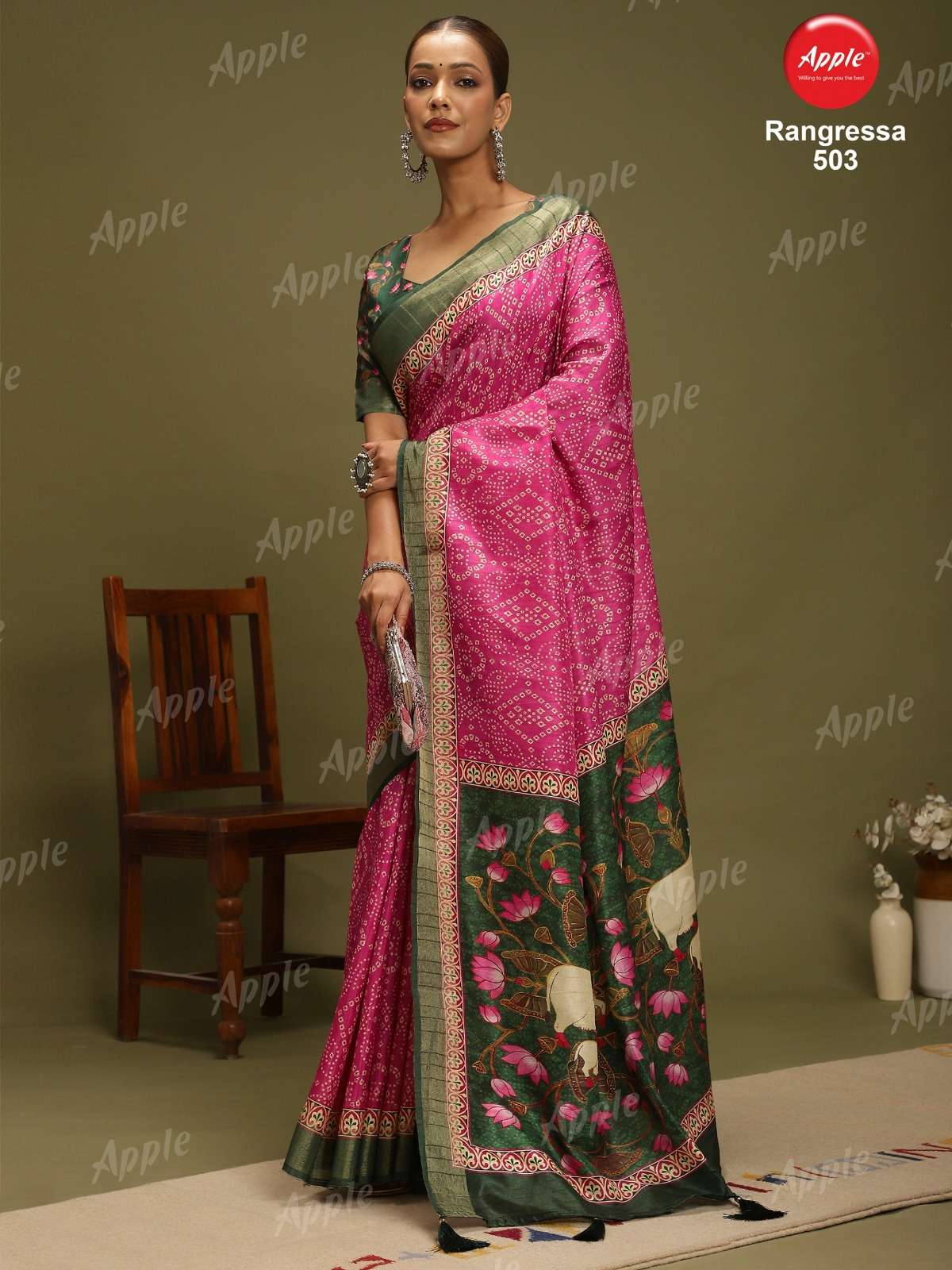 APPLE RANGRESSA VOl 5 KOTHA SILK FANCY FABRIC WITH BEAUTIFUL...