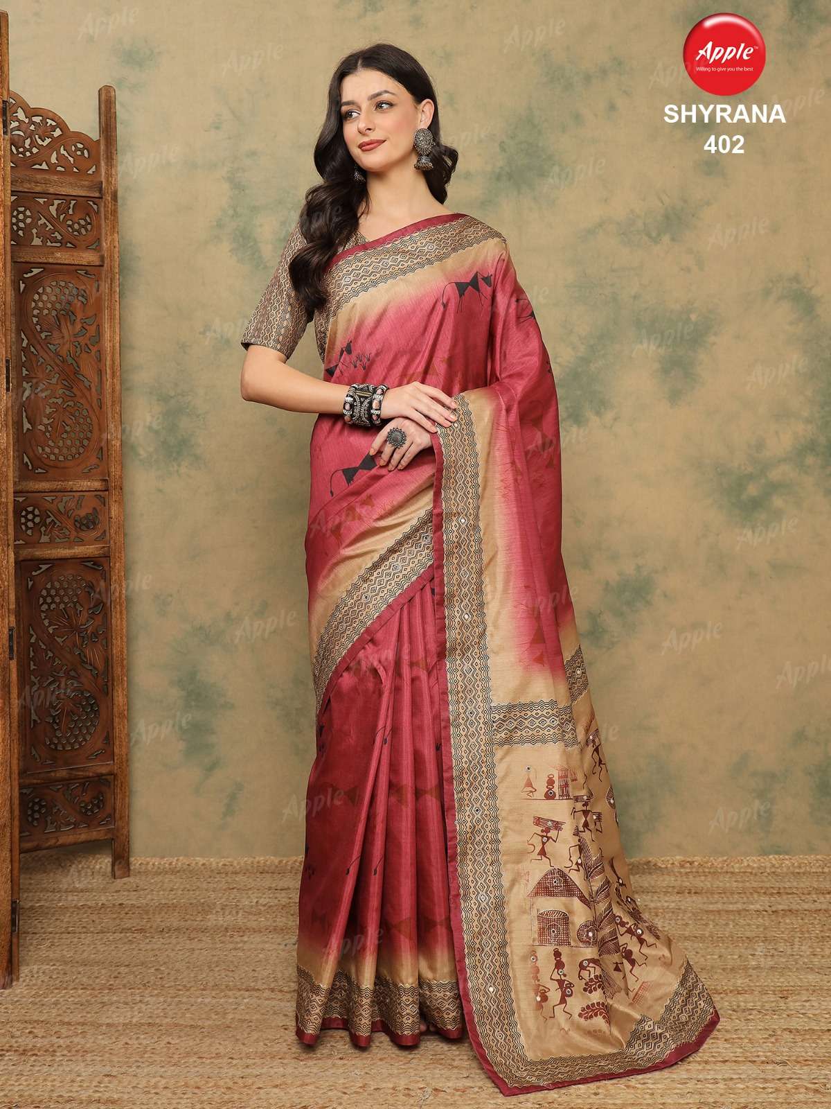 APPLE SHYRANA VOL 4 PURE AND SOFT KOZI SILK DESIGNER FABRIC ...