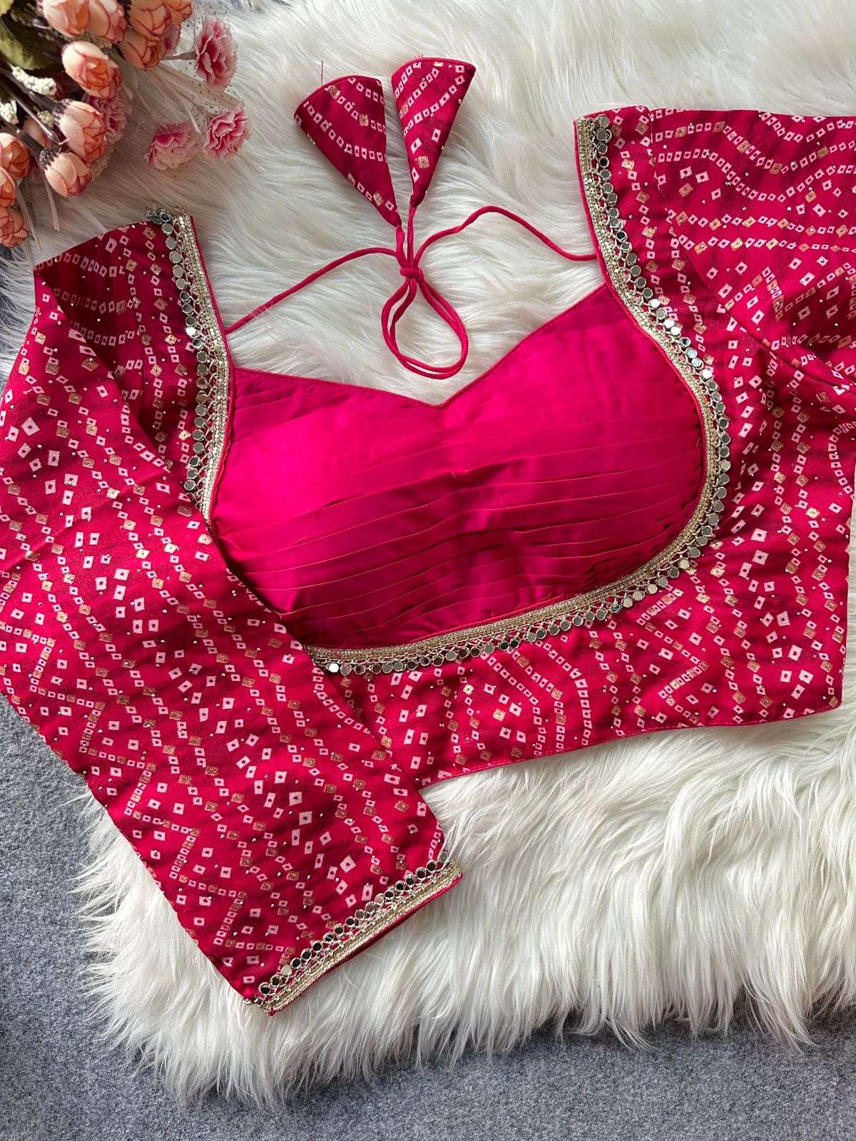  Bandhani Print soft and pure Cotton and Silk fancy fabric B...