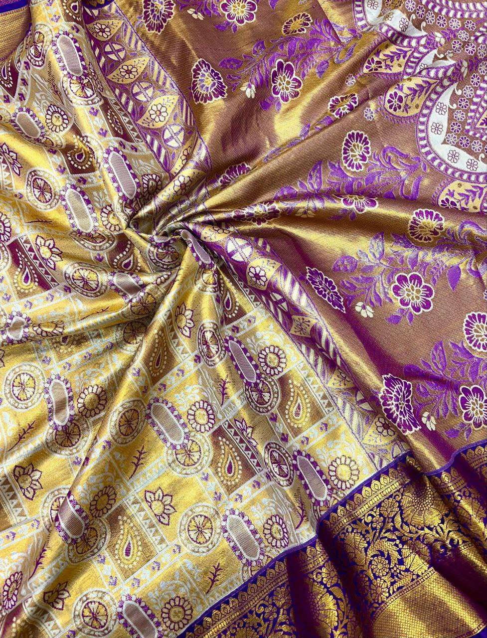 Beautiful and classic kanchipuram inspired silk fancy fabric...
