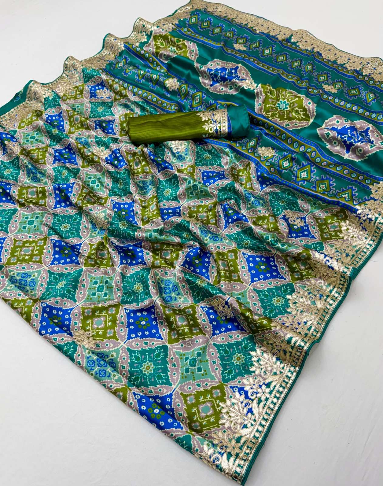 beautiful and classic Shahi gota patola pure and soft Semi m...