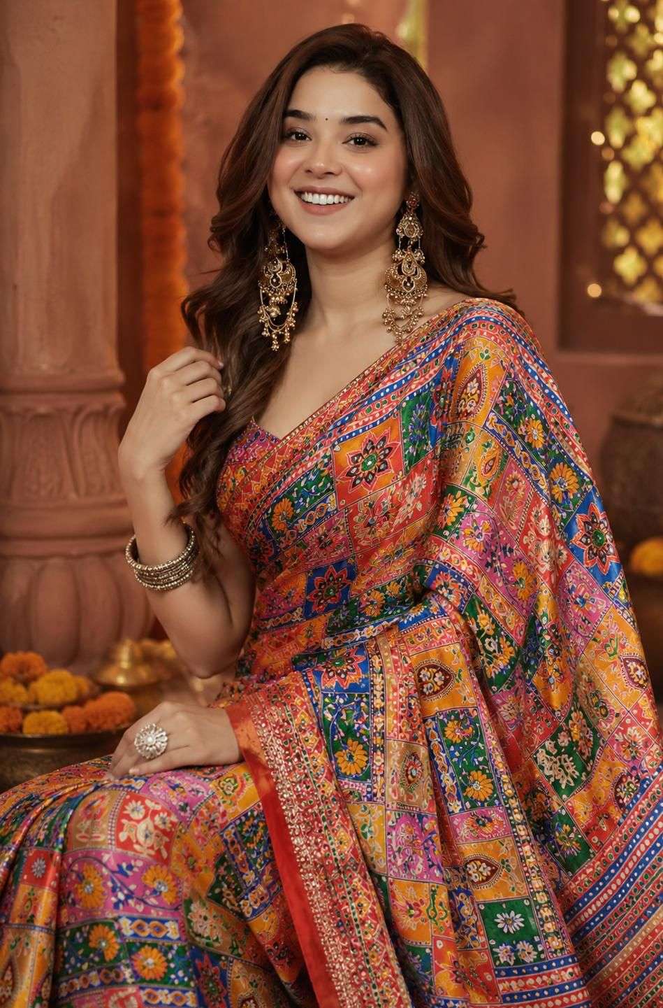 BEAUTIFUL AND MULTI COLOUR  WITH SOFT AND PURE CHINNON FABRI...