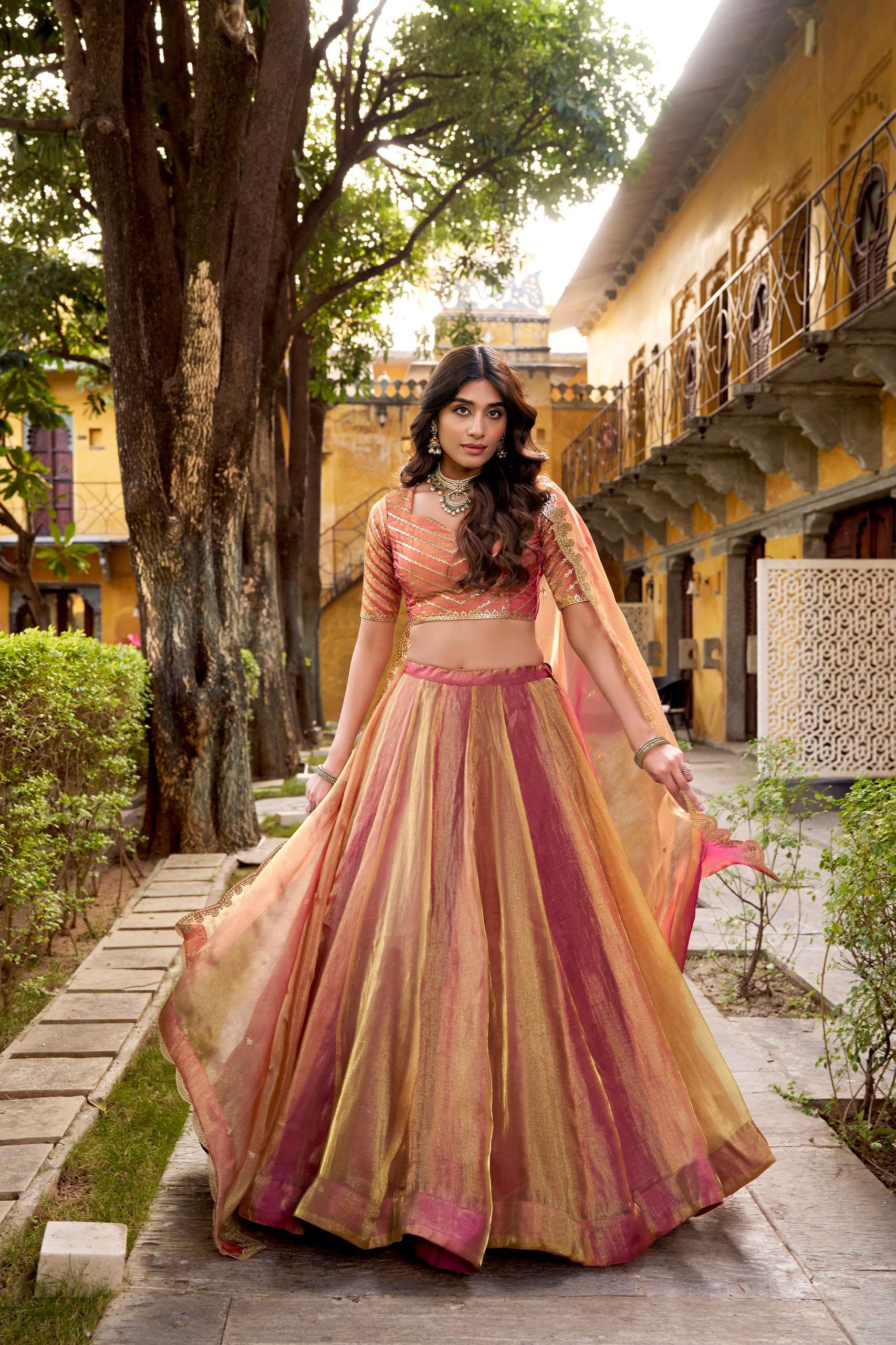 Beautiful Carika Silk fancy fabric come together to create a...