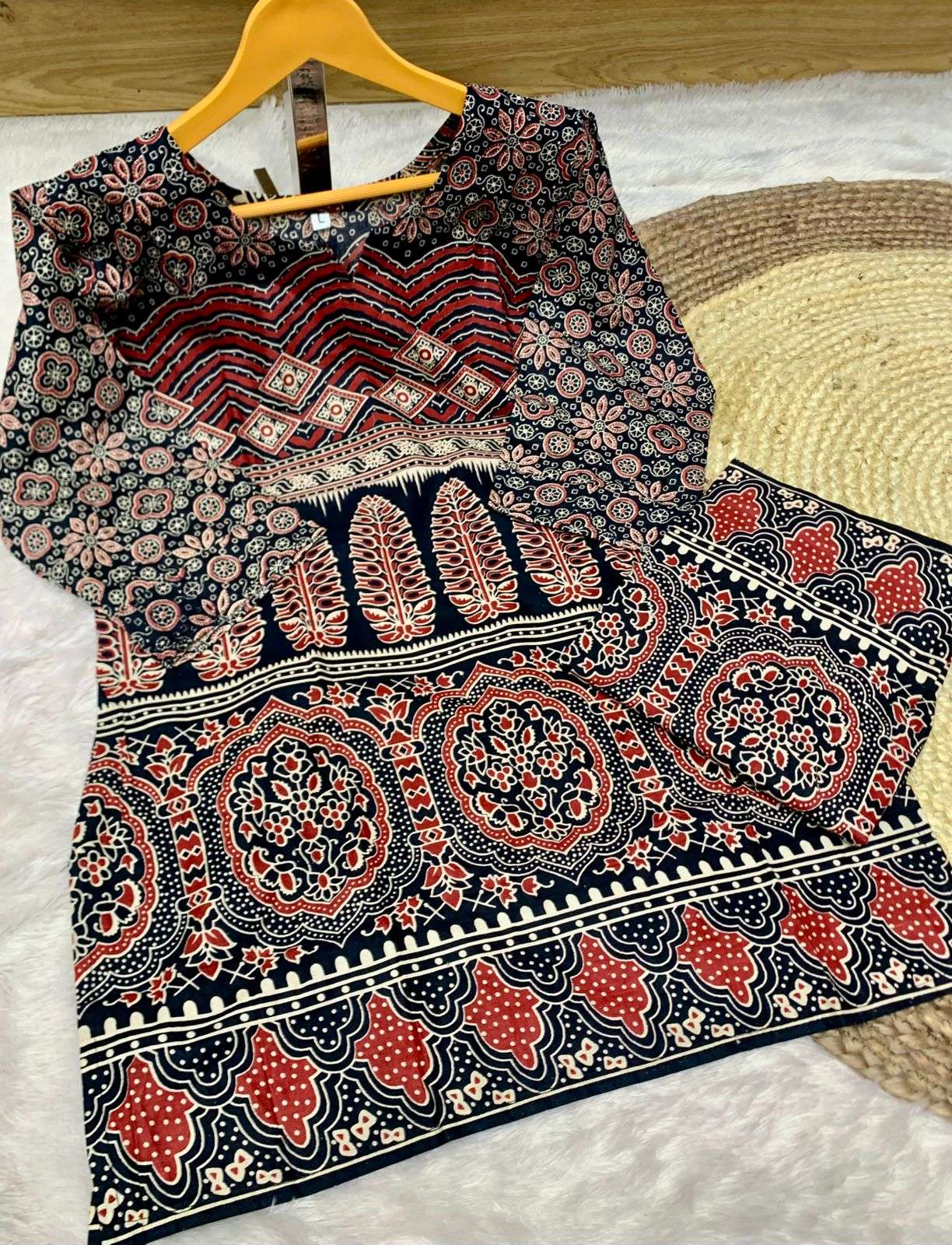BEAUTIFUL COTTON CORD SET WITH BANDHEJ PRINT VIRAL DAILY WEA...