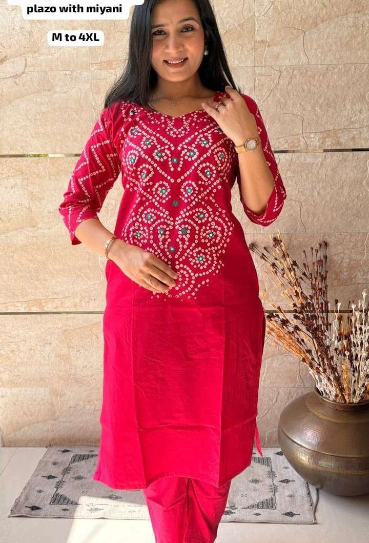 BEAUTIFUL JAIPUR PRINT KURTI AND PANT FOR WOMEN CORD SET LIK...