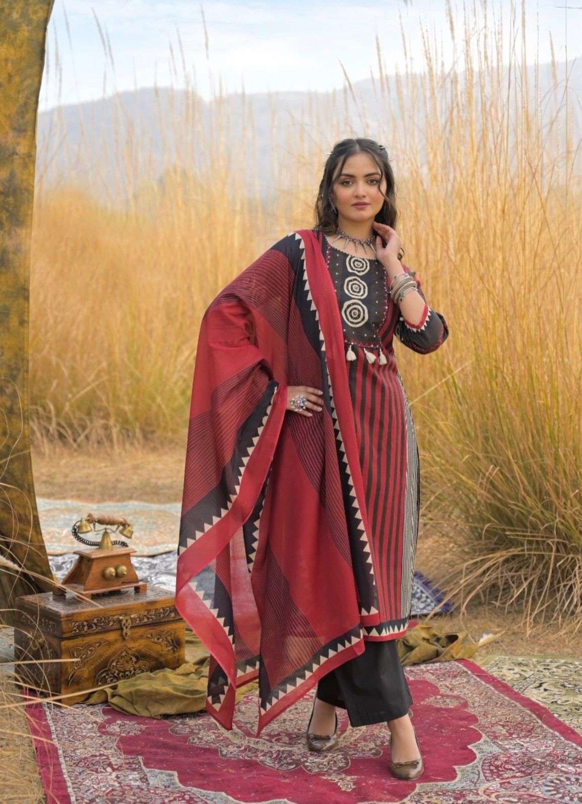 BEAUTIFUL JAIPURI PRINTED COTTON SALWAR SUIT FESTIVAL WEAR E...