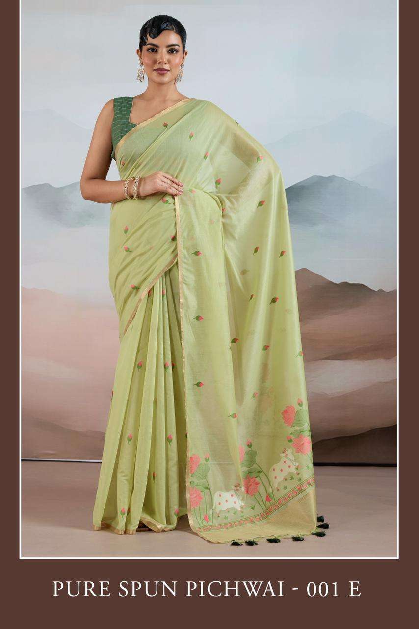  BEAUTIFUL PURE SPUN PICHWAI SPUN SOFT COTTON HANDLOOM FABRI...
